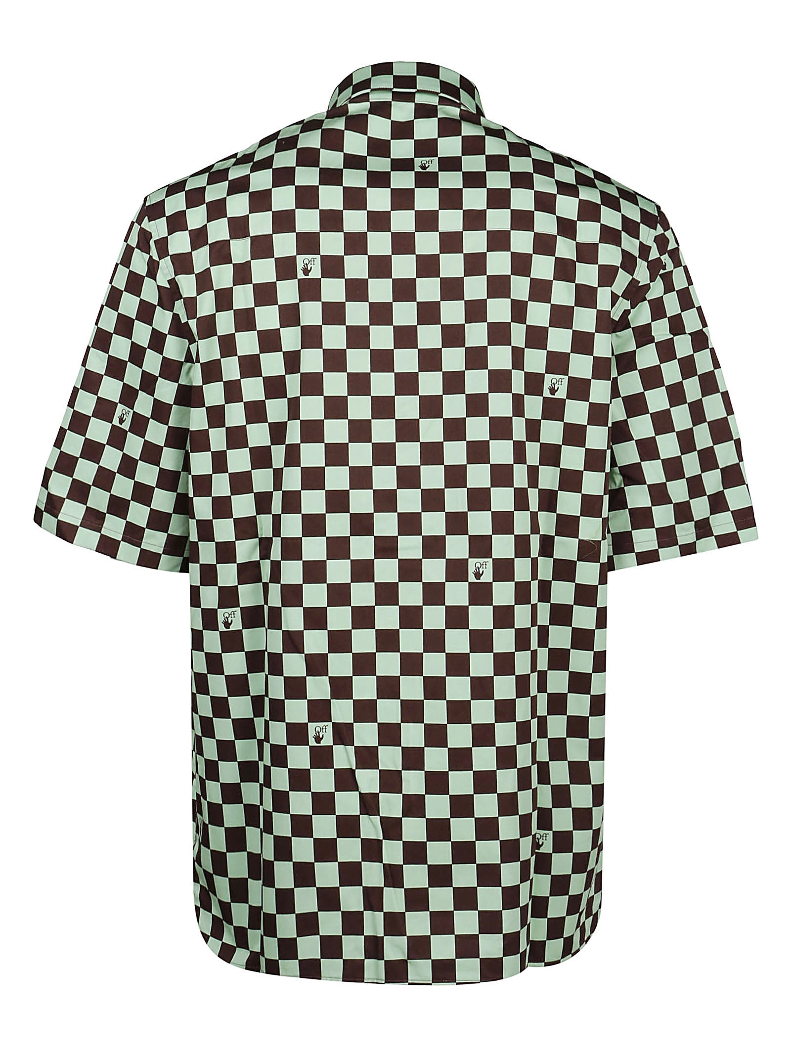 Off-White Checked Short-Sleeved Shirt