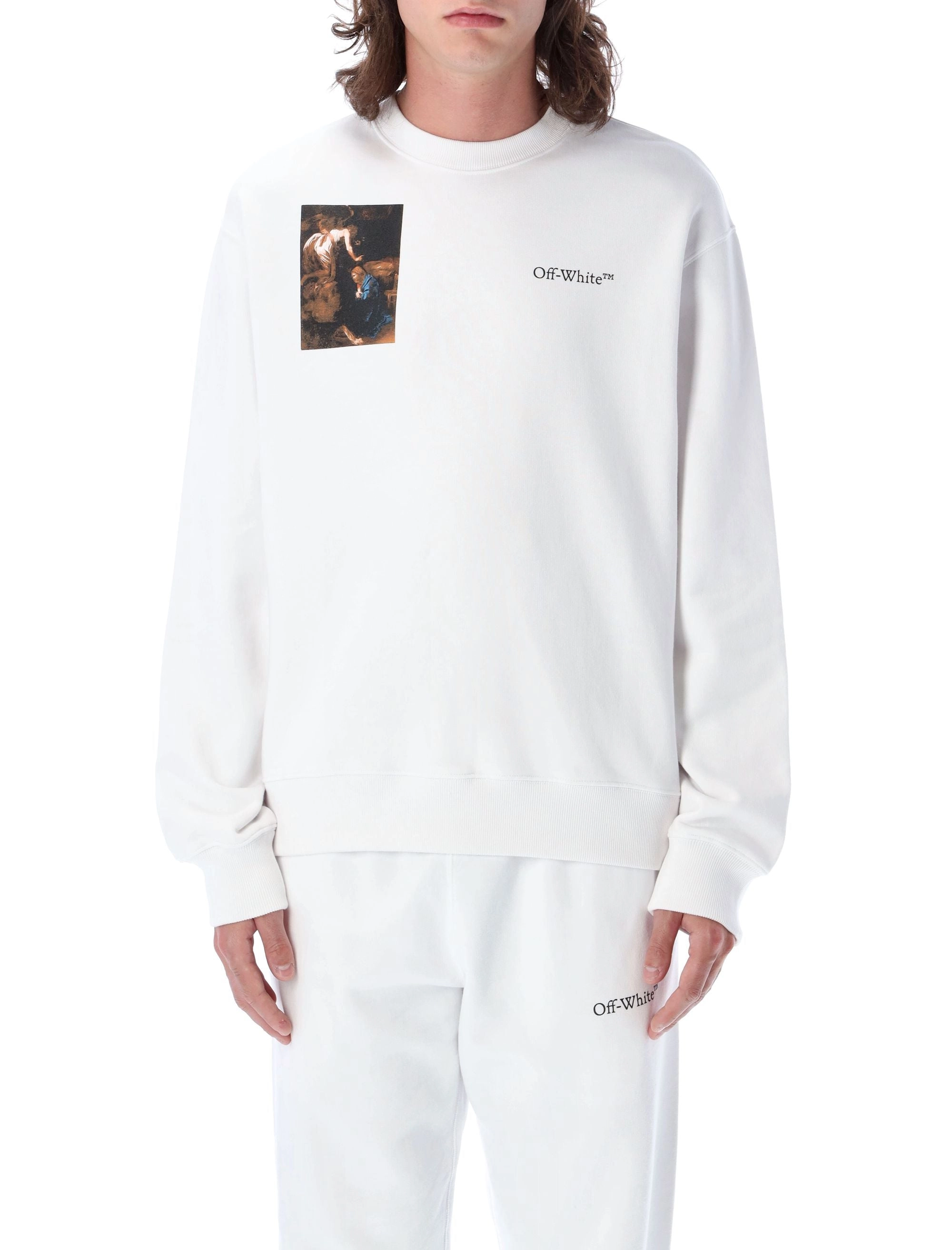 Off-White Graphic Printed Crewneck Sweatshirt