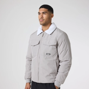 Padded Nylon Smart Jacket | Stone