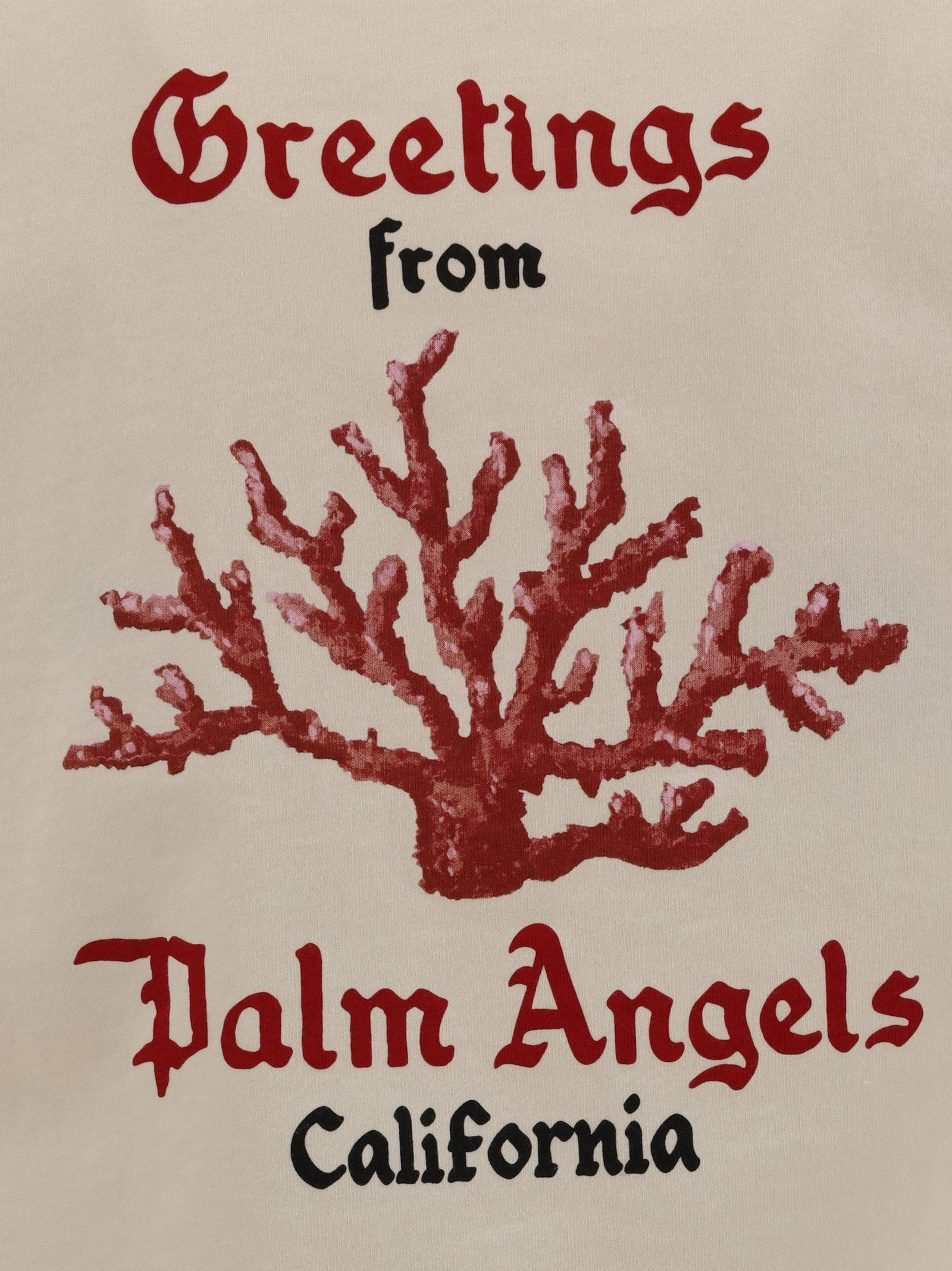 Palm Angels Coral Graphic Printed Crewneck T-Shirt