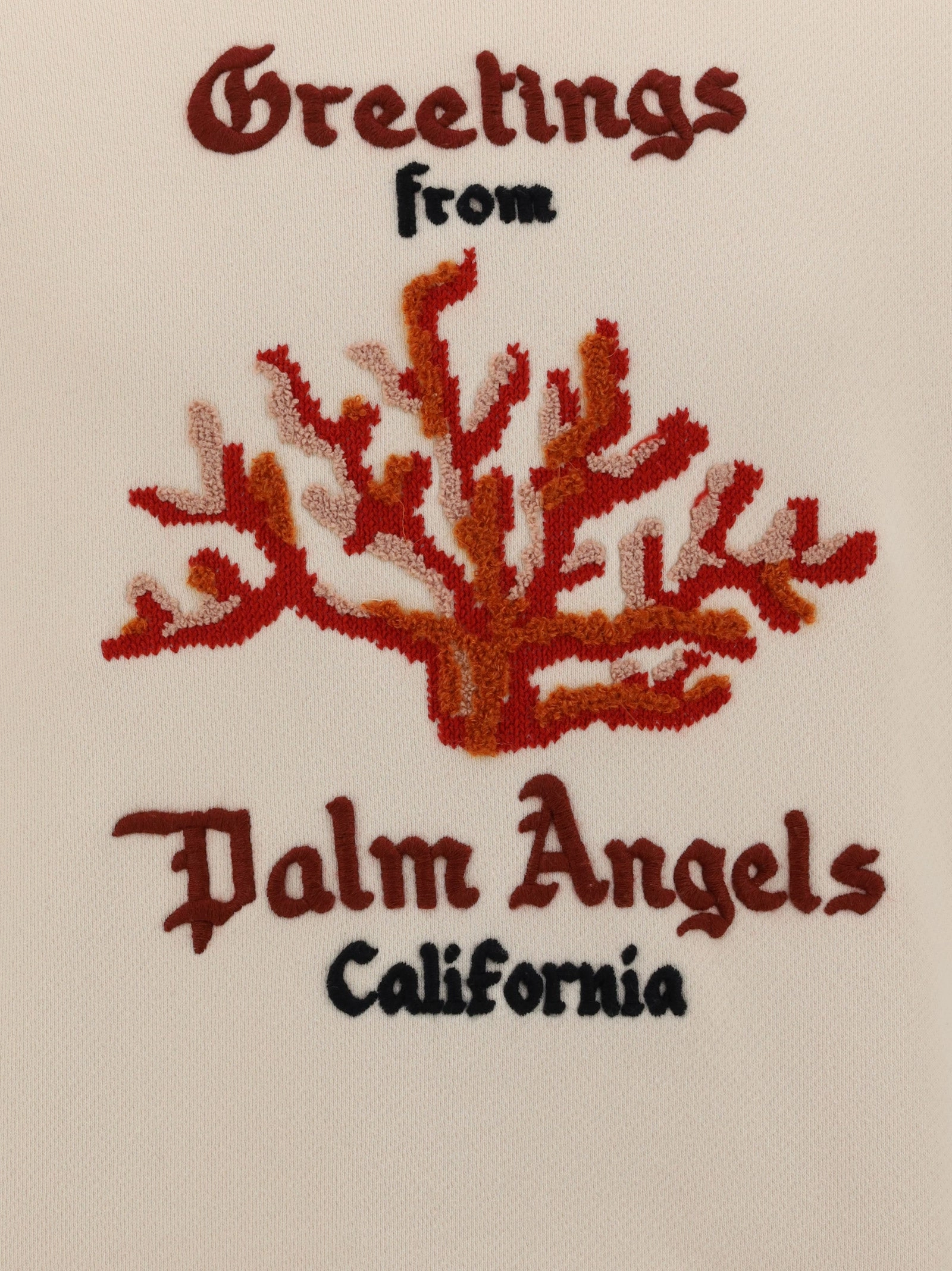 Palm Angels Logo Embroidered Crewneck Sweatshirt