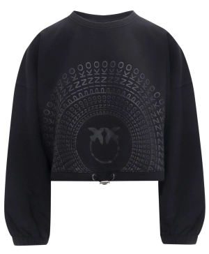 Pinko Radial Logo Print Crewneck Sweatshirt