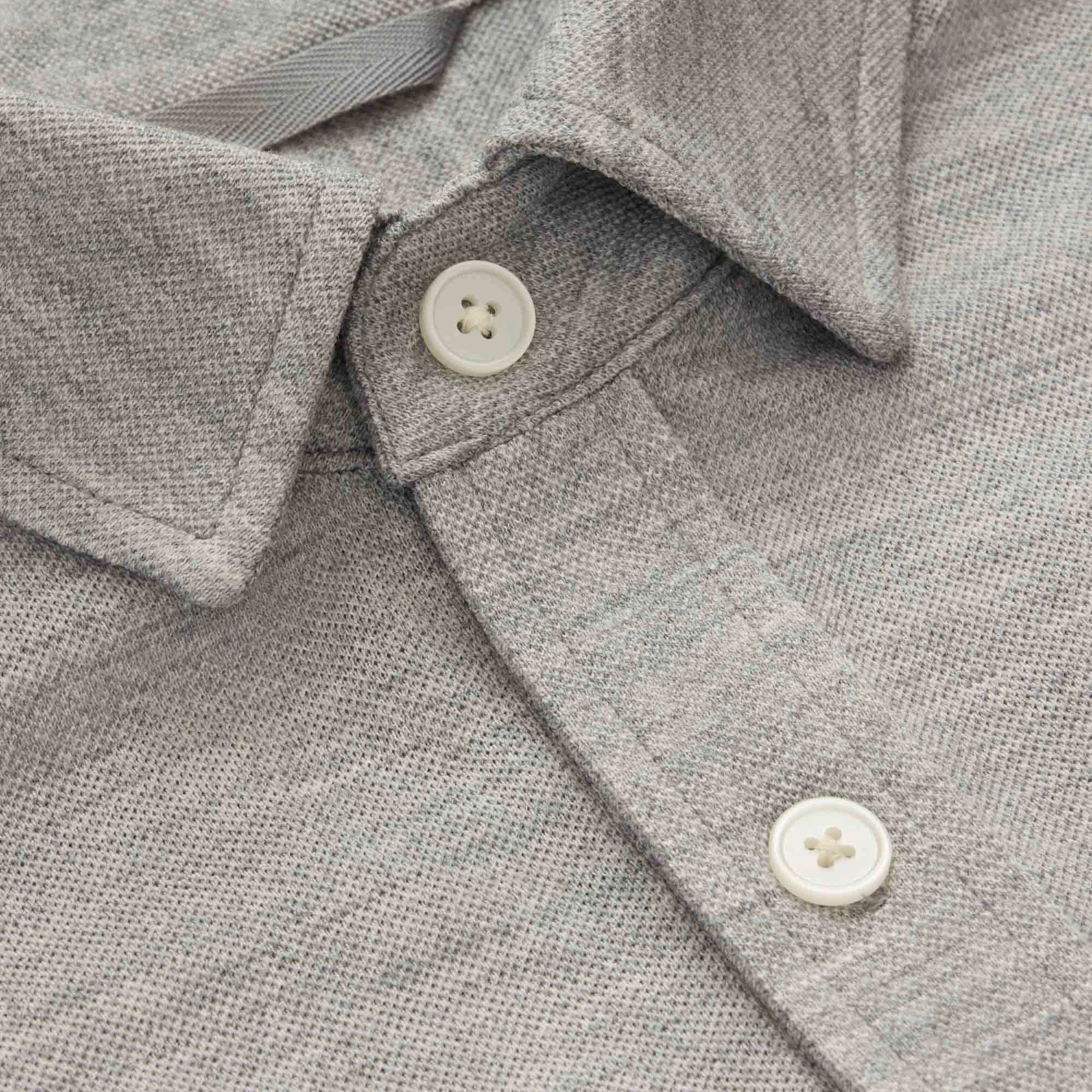 Pique Knit Button-Down Shirt