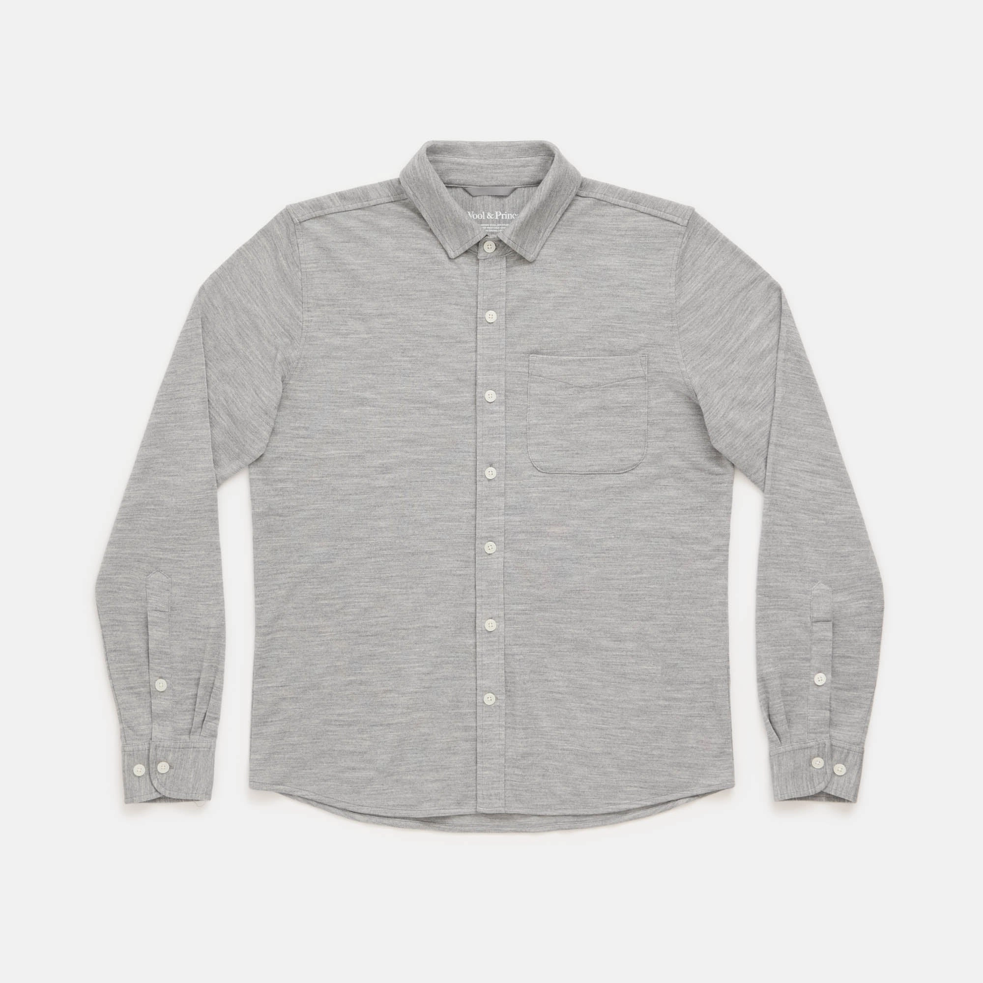 Pique Knit Button-Down Shirt