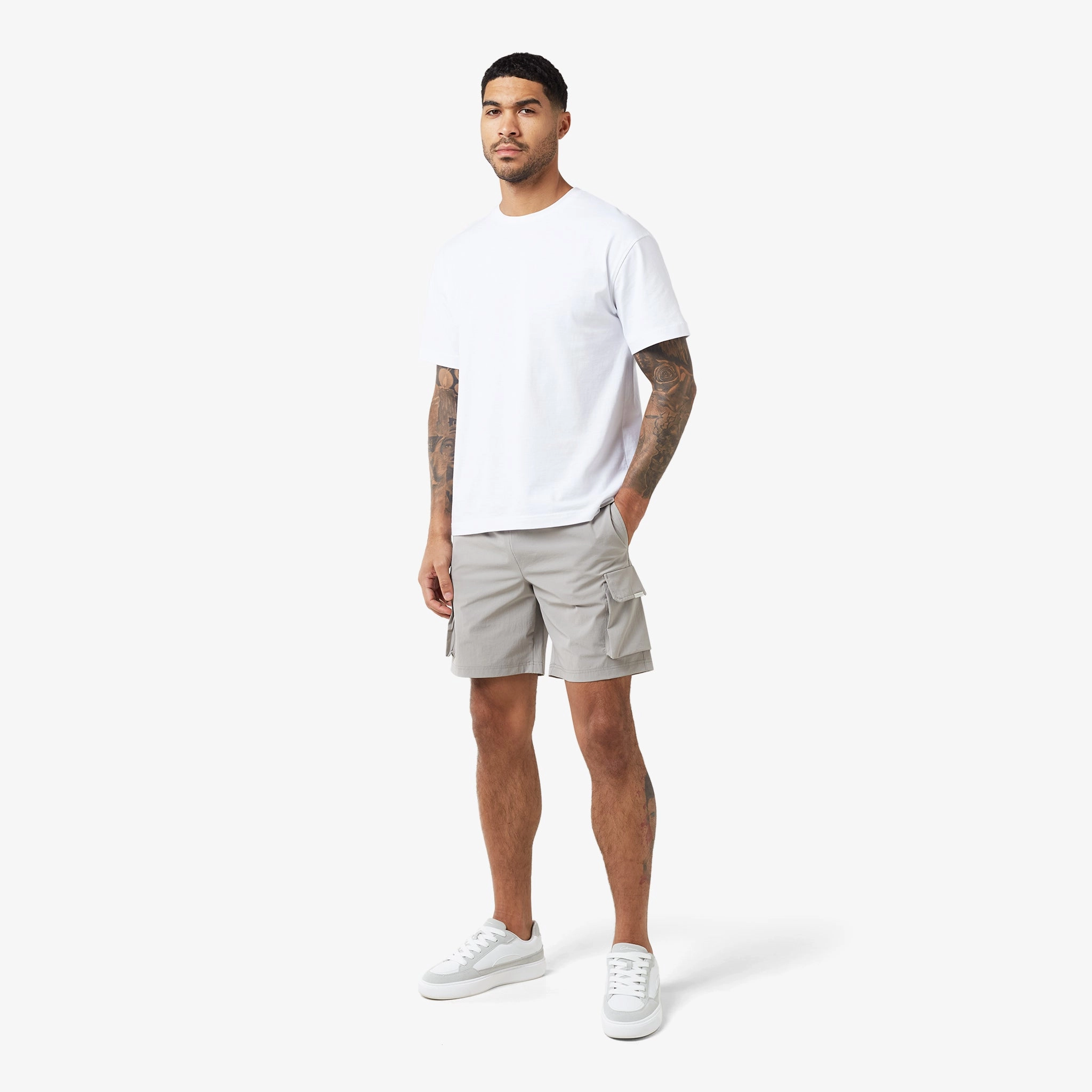 Premium Tech Cargo Short | Stone