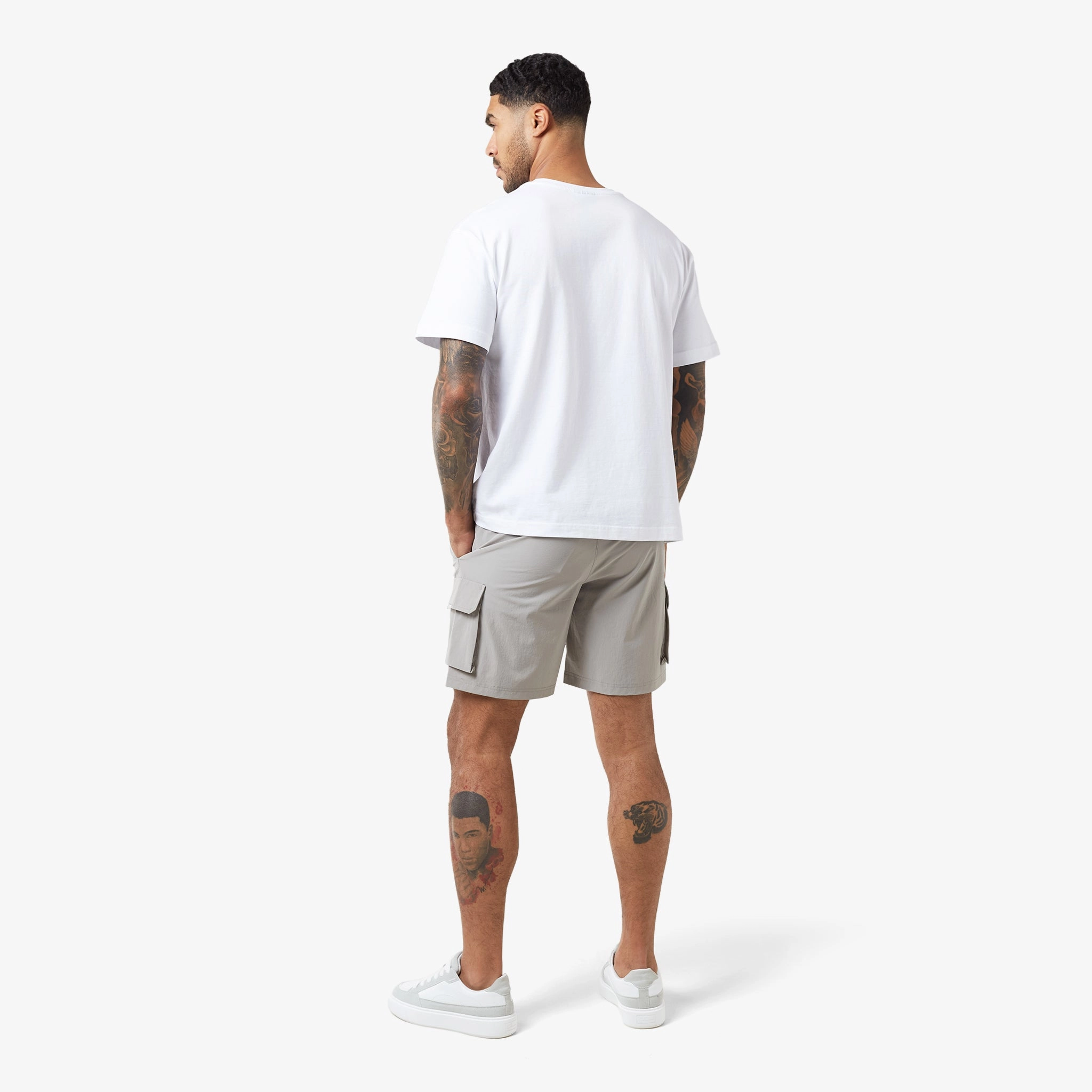 Premium Tech Cargo Short | Stone