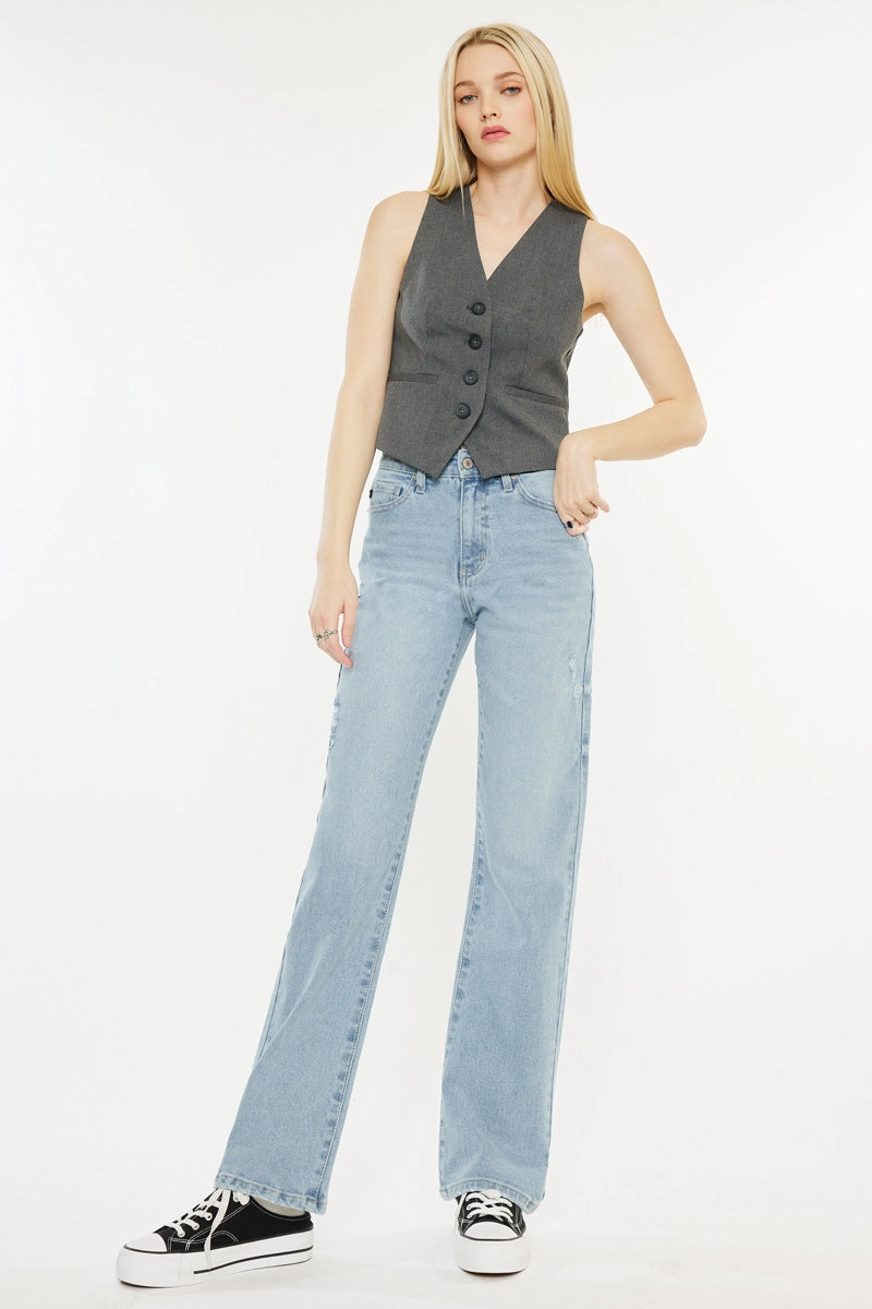 Princess High Rise True Straight Leg  Jeans