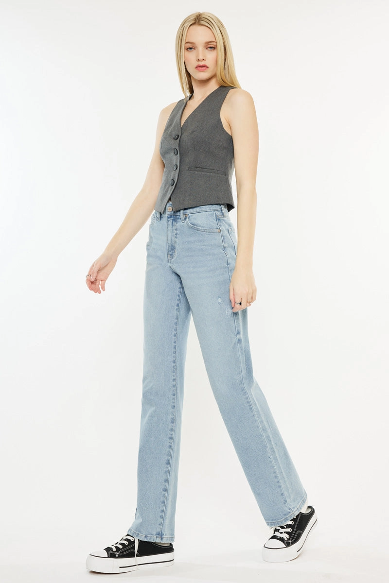 Princess High Rise True Straight Leg  Jeans