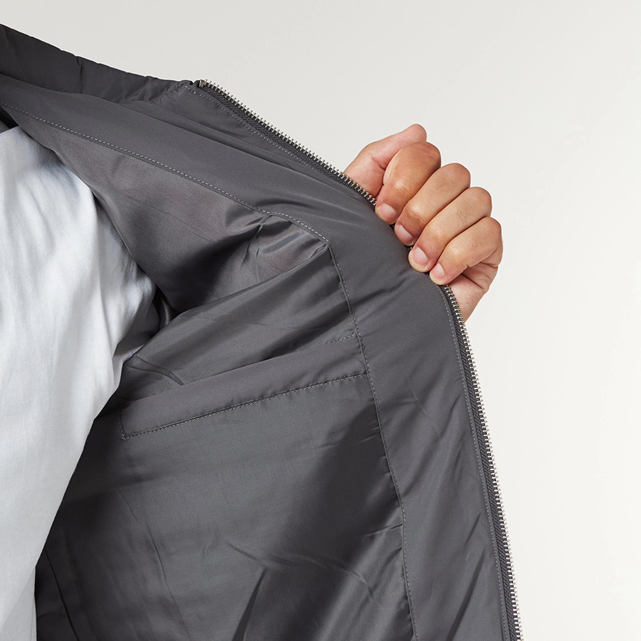 Quilted Overshirt Jacket | Charcoal