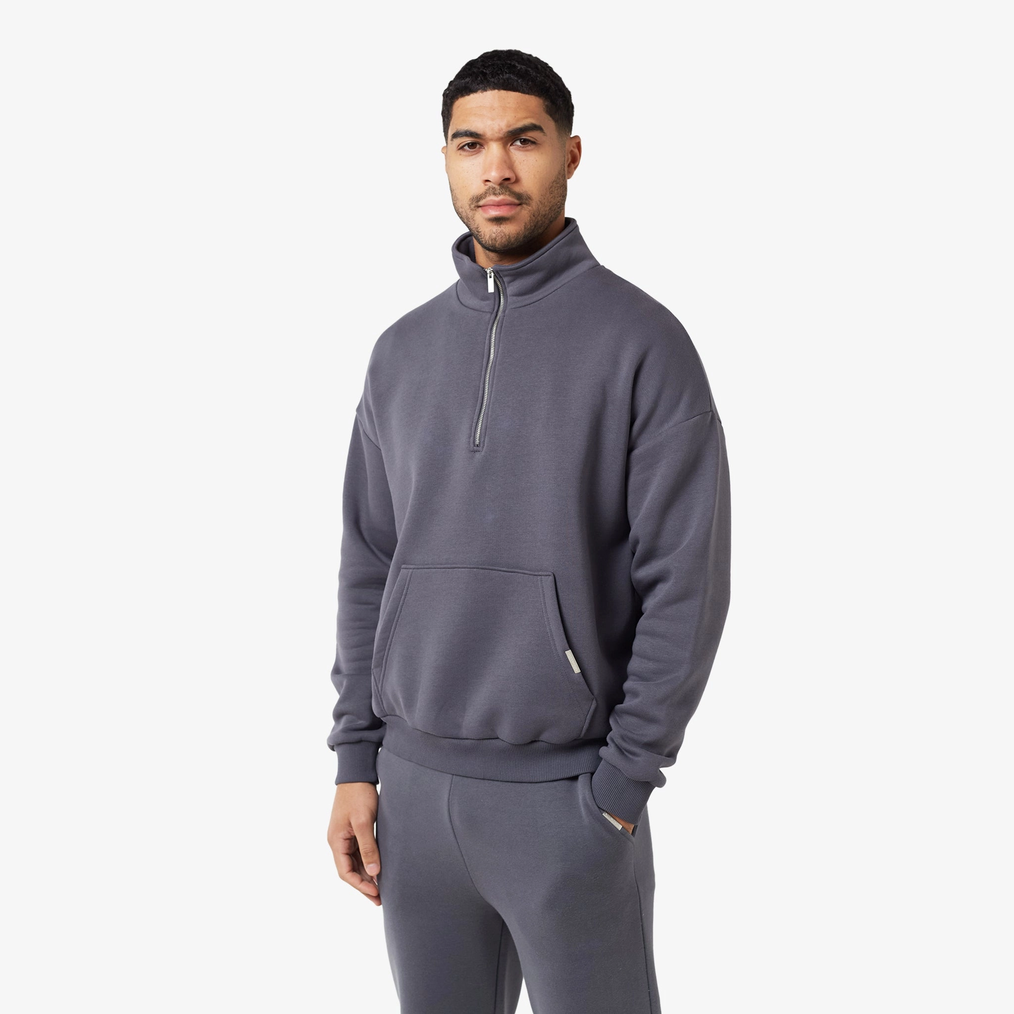 Relaxed Fit 1/4 Zip Fleece | Graphite