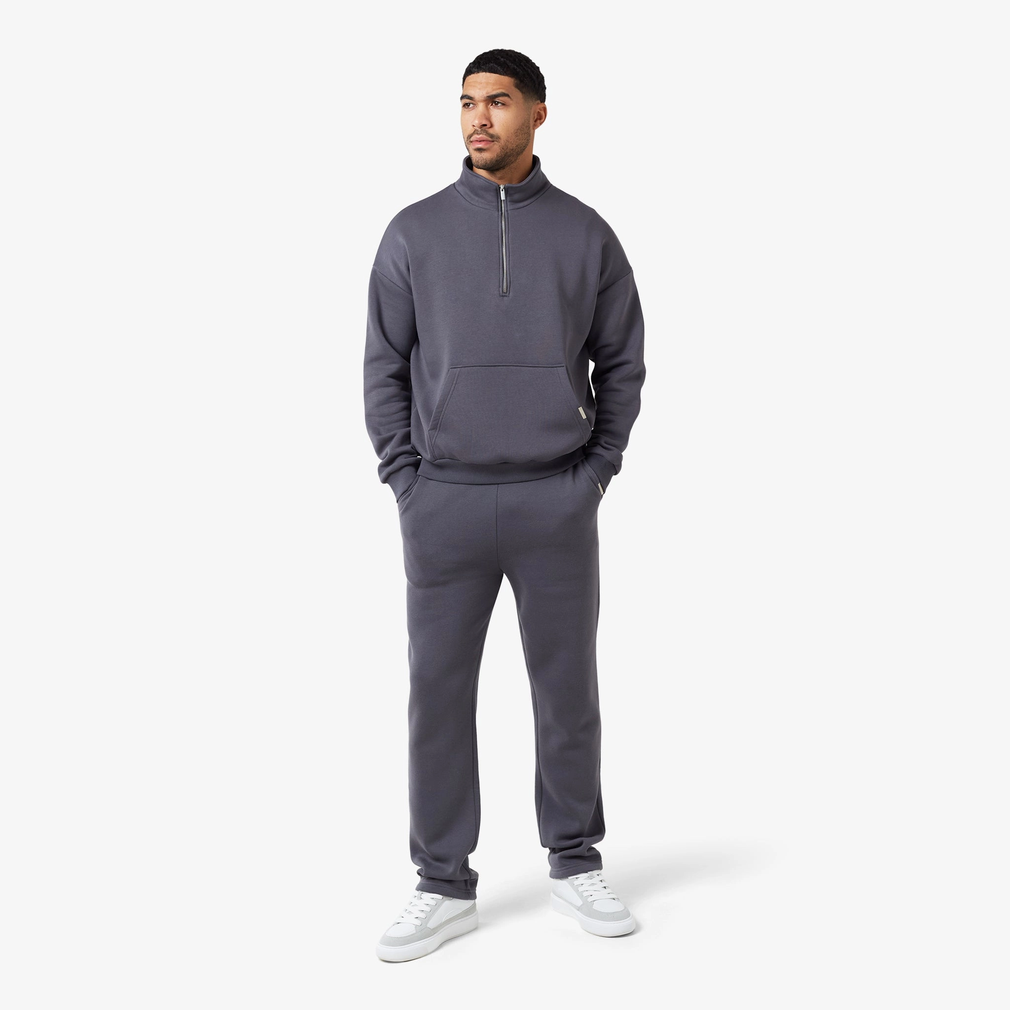 Relaxed Fit 1/4 Zip Fleece | Graphite