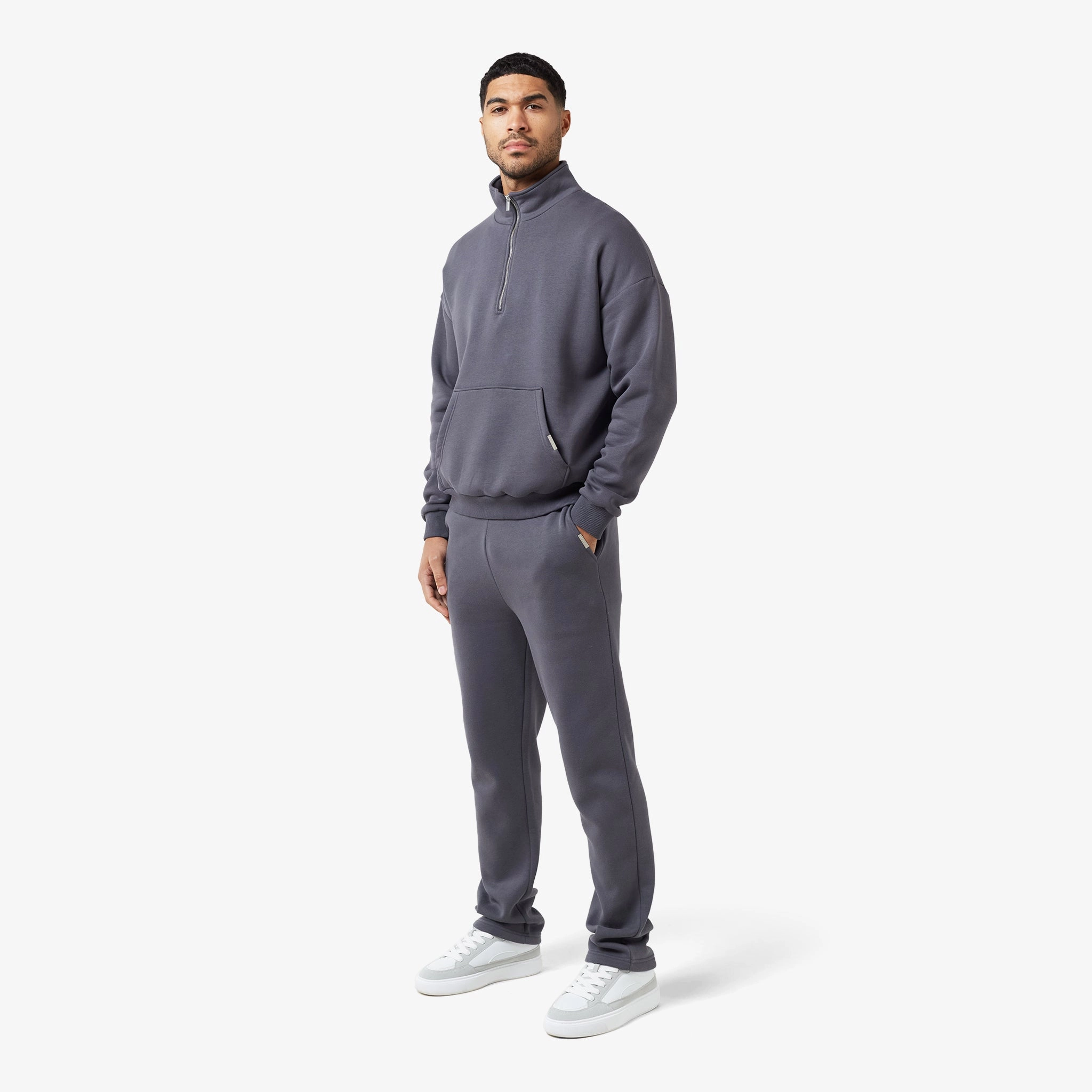 Relaxed Fit 1/4 Zip Fleece | Graphite