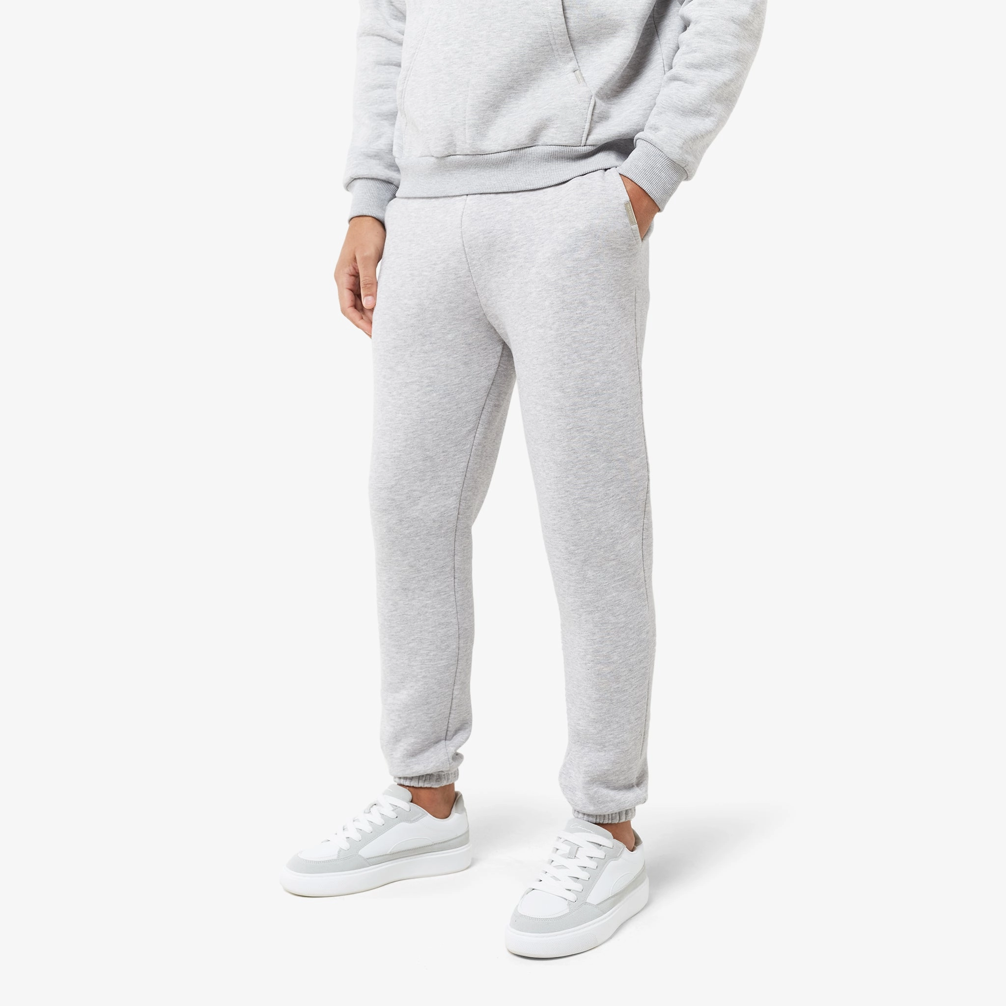 Relaxed Fit Cuffed Jogger | Grey Marl
