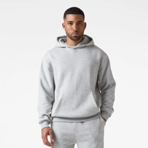 Relaxed Fit Hoodie | Grey Marl