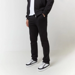 Relaxed Fit Open Hem Jogger | Black
