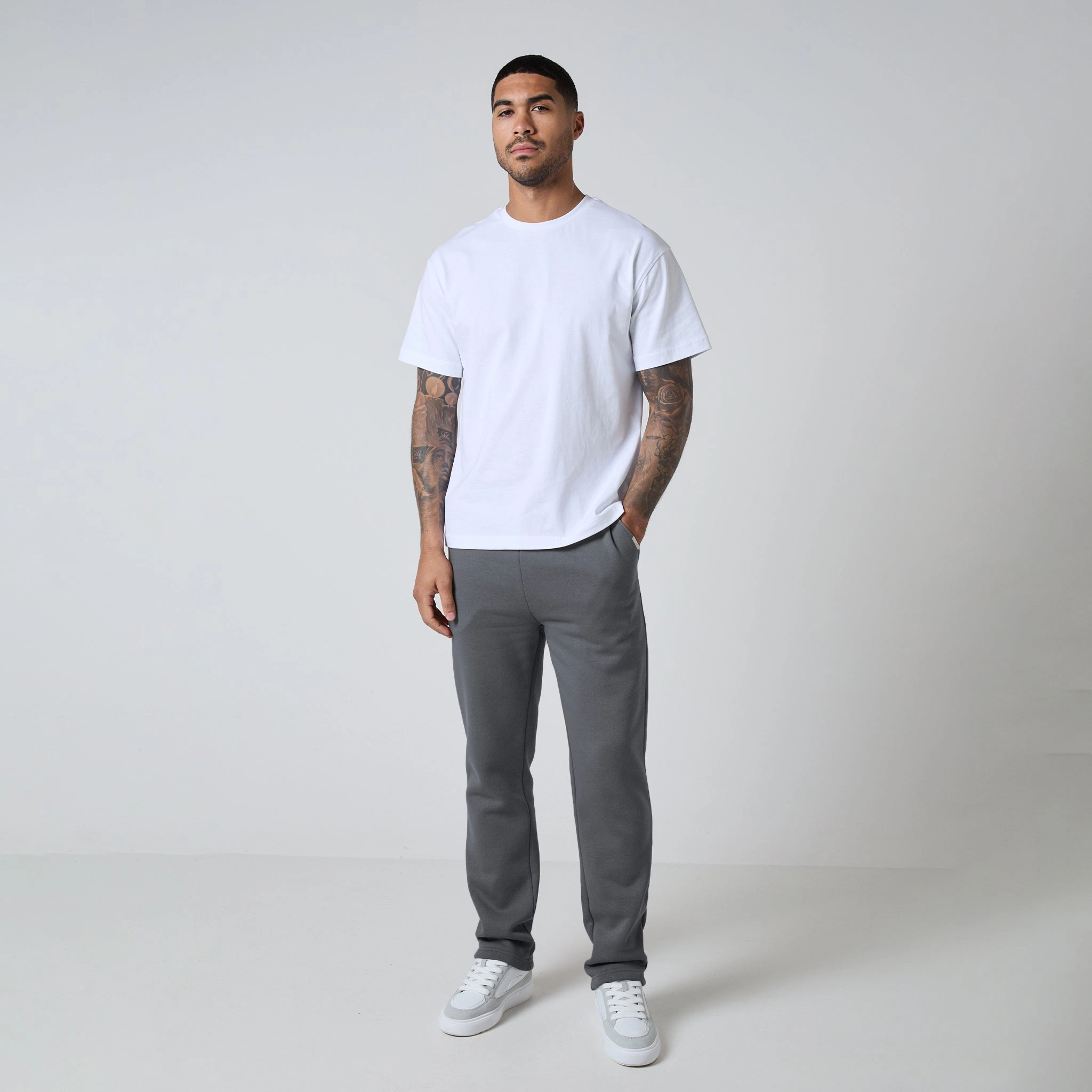 Relaxed Fit Open Hem Jogger | Graphite