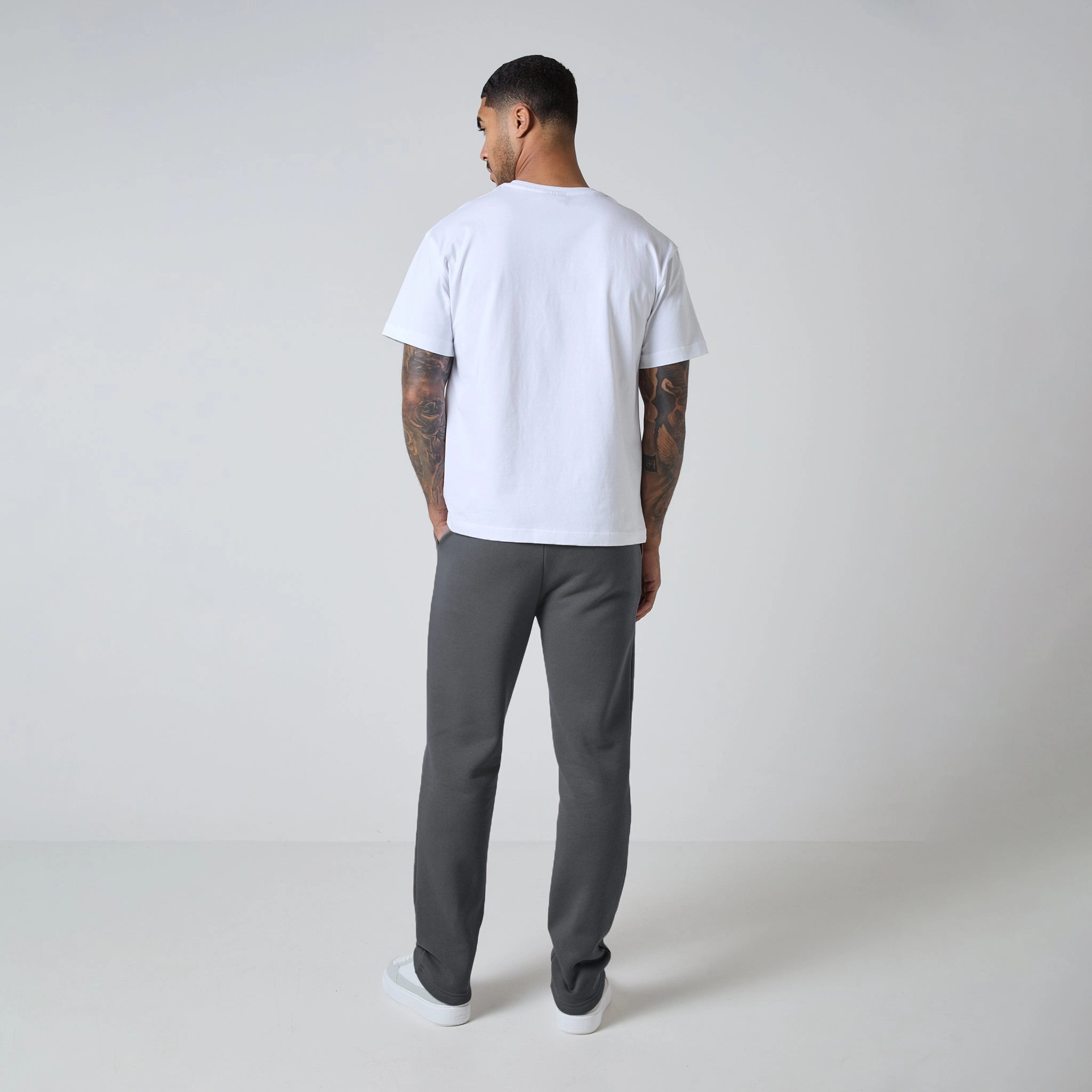Relaxed Fit Open Hem Jogger | Graphite