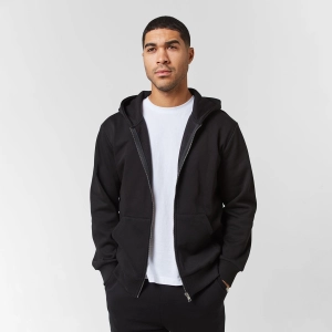 Relaxed Full Zip Hoodie | Black