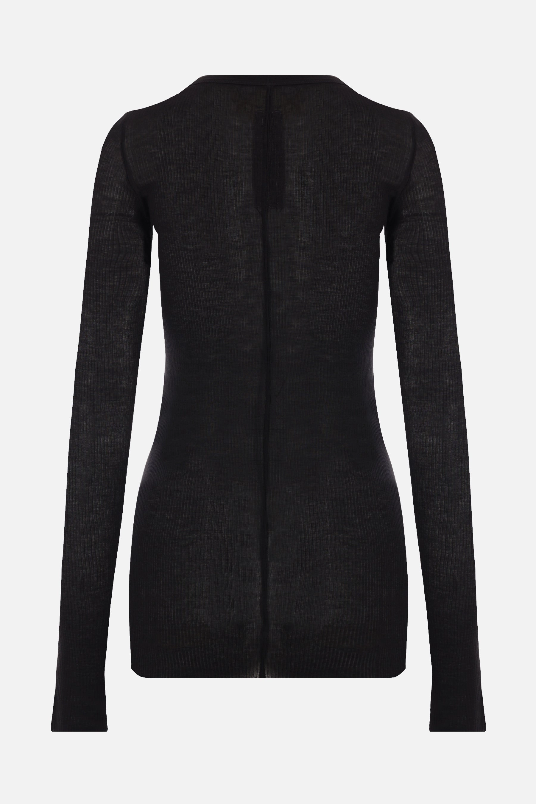 ribbed jersey long-sleeved t-shirt