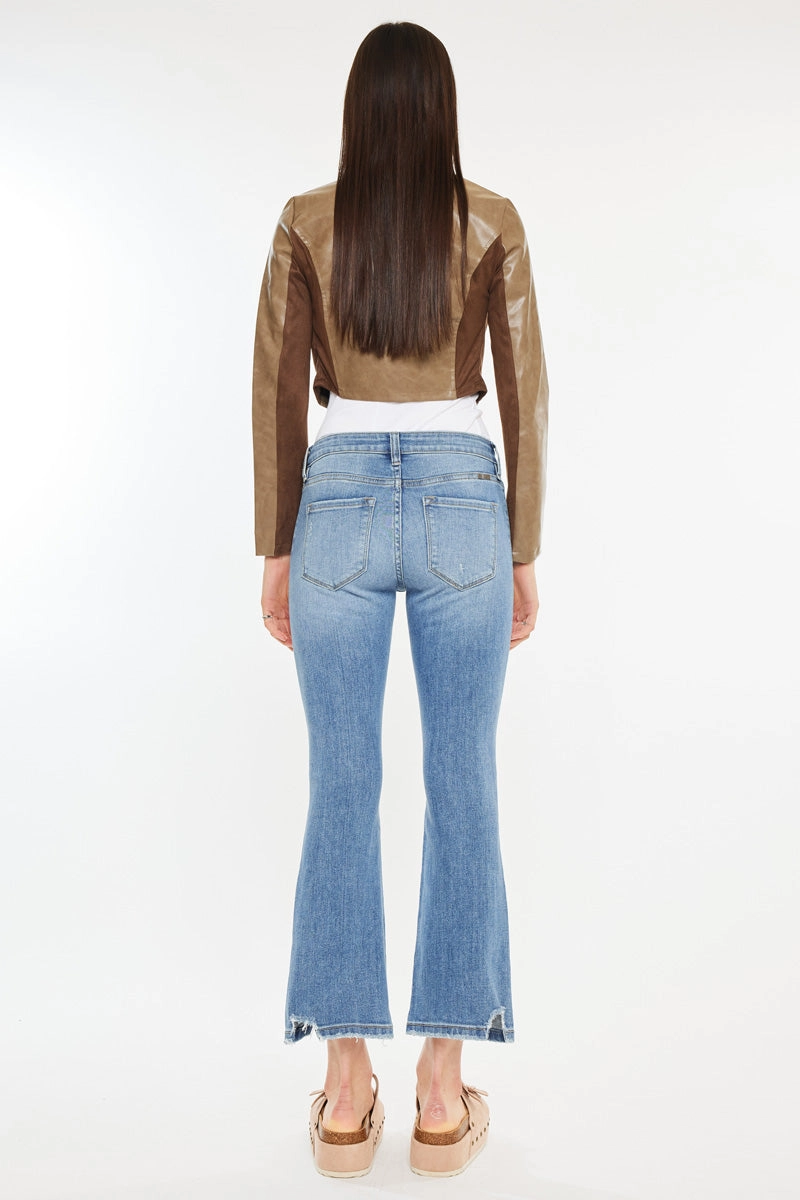 Savanna Essentials Mid Rise Cropped Flare Jean