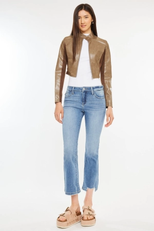 Savanna Essentials Mid Rise Cropped Flare Jean
