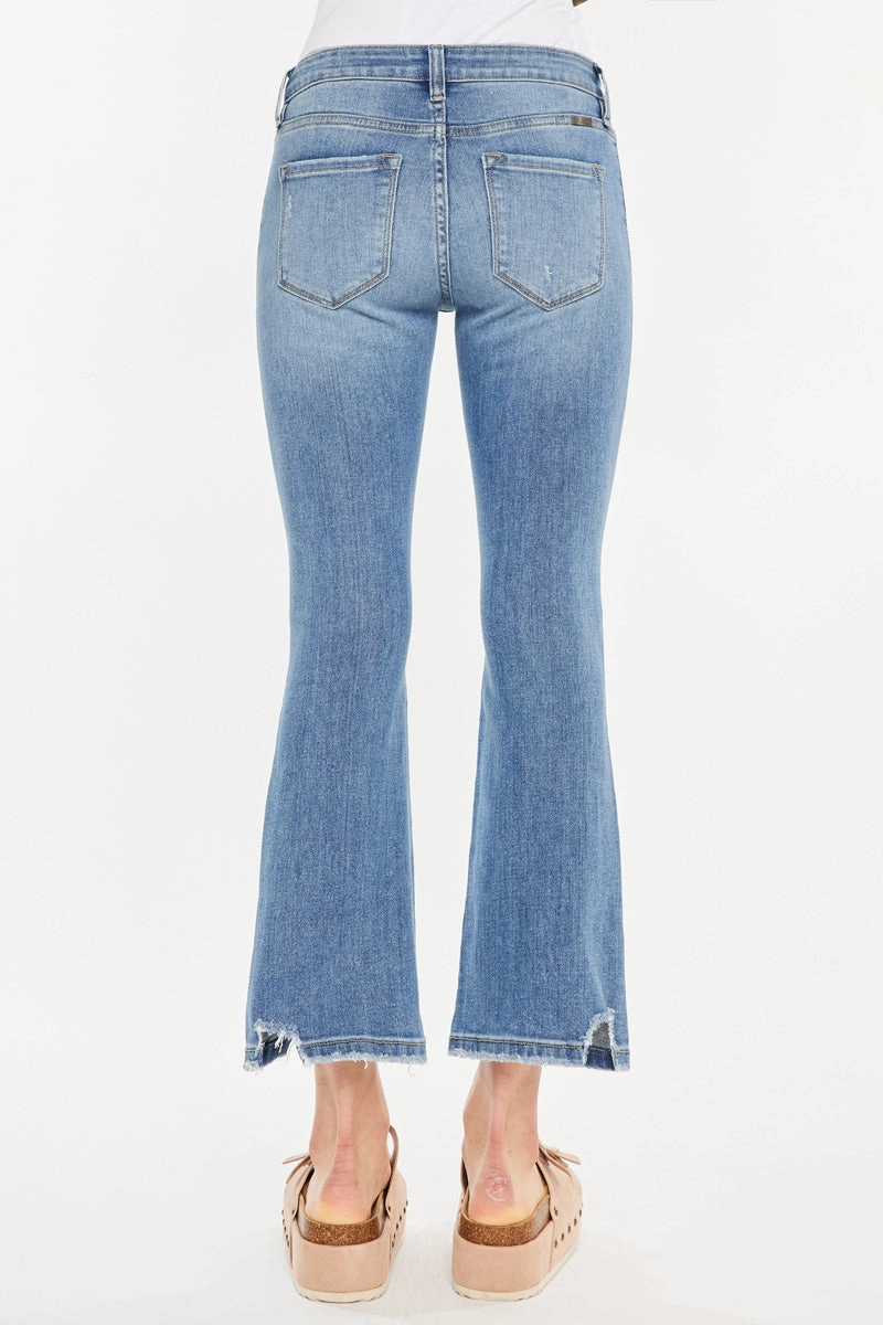 Savanna Essentials Mid Rise Cropped Flare Jean
