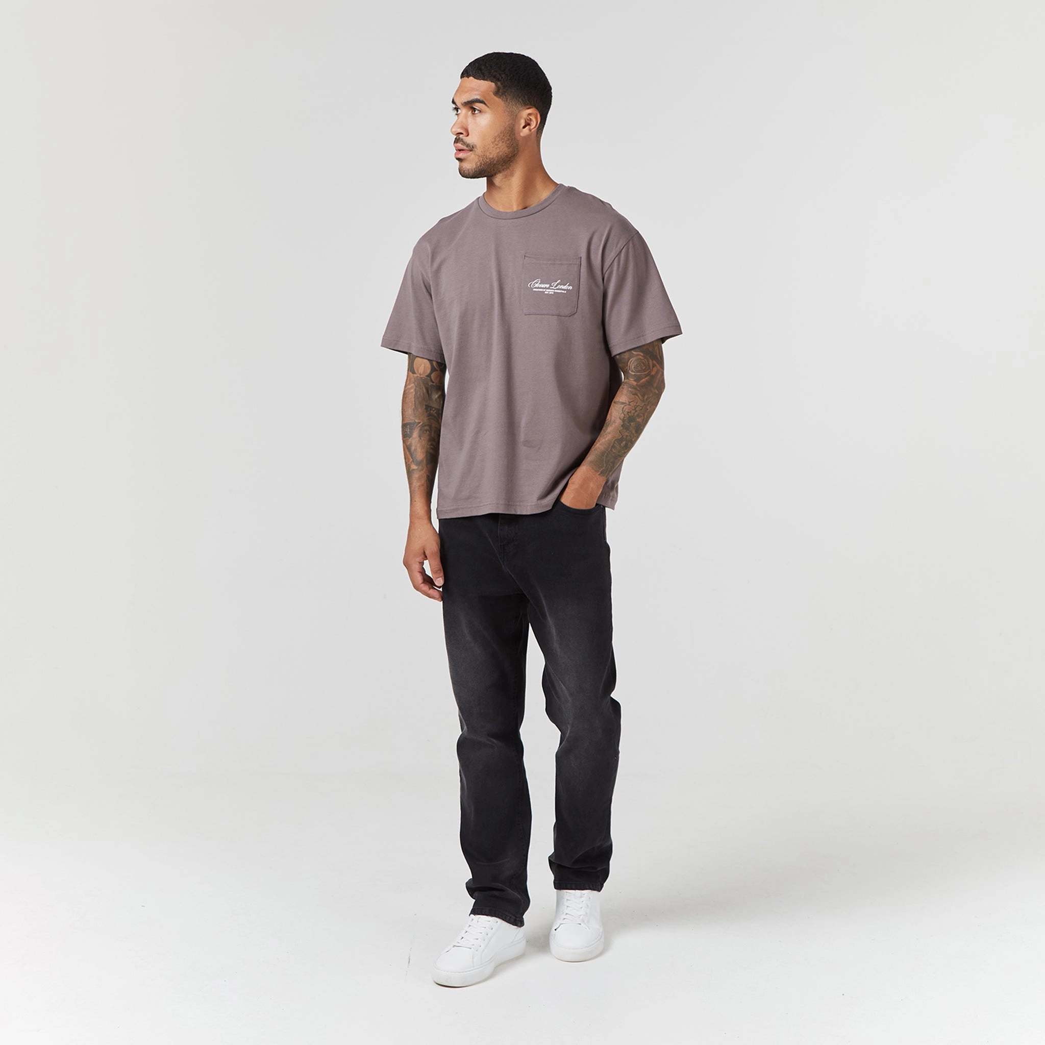 Script Logo Pocket T-Shirt | Brown