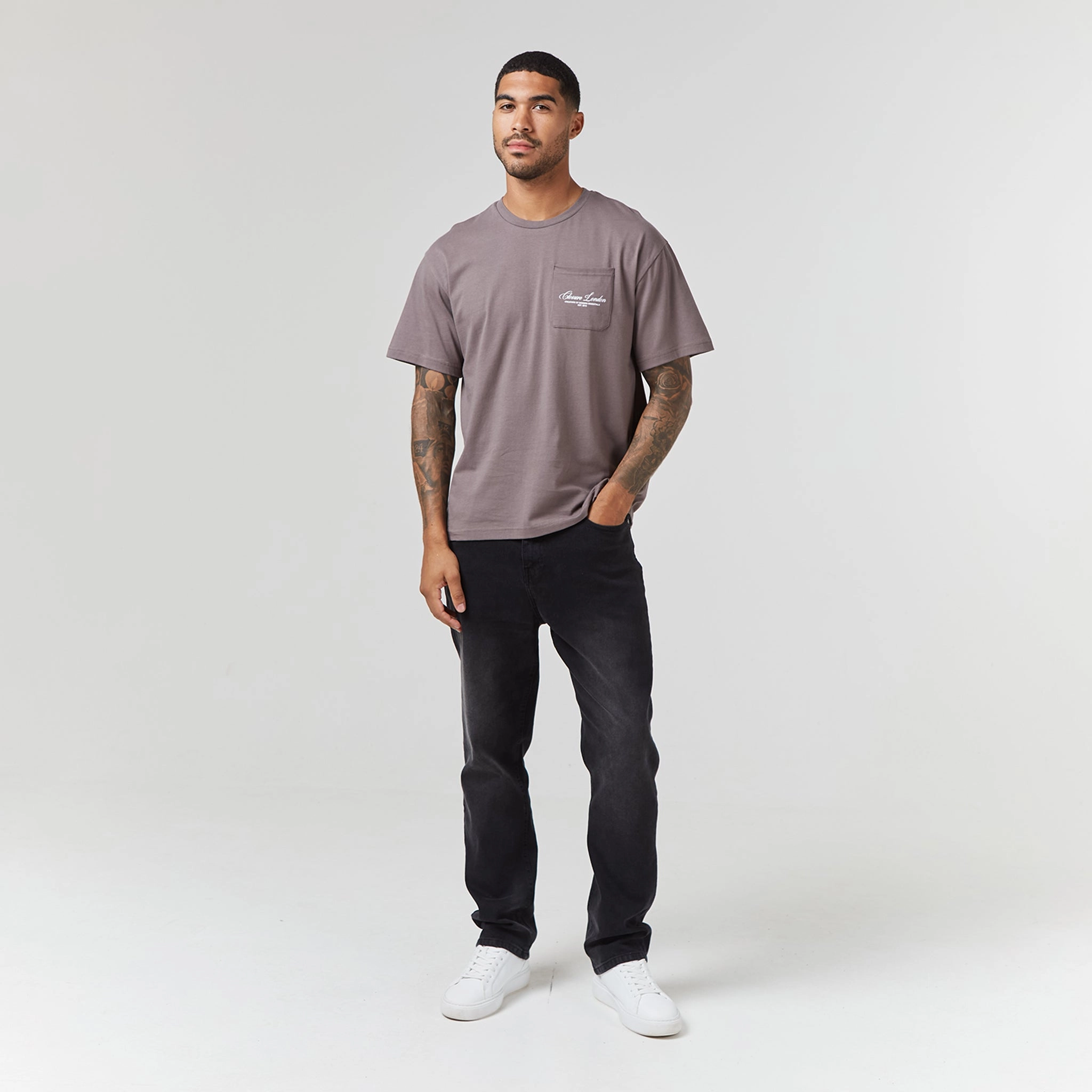 Script Logo Pocket T-Shirt | Brown