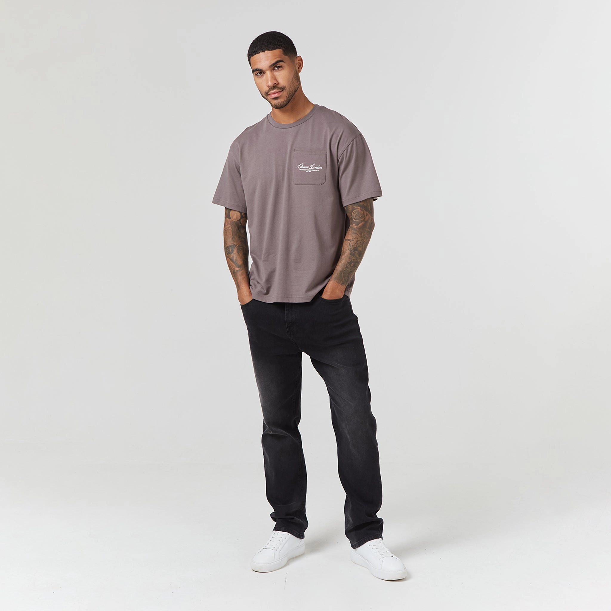 Script Logo Pocket T-Shirt | Brown
