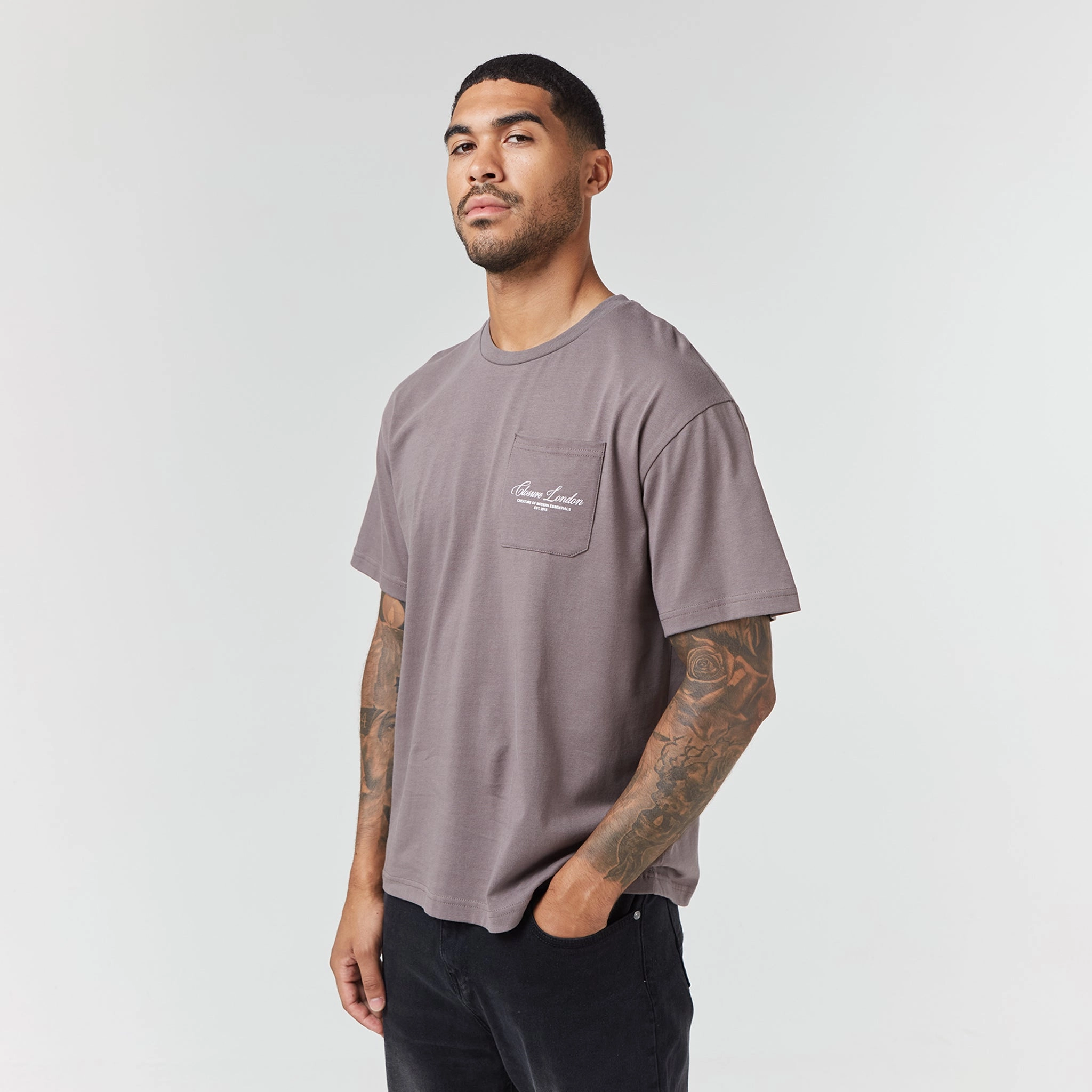 Script Logo Pocket T-Shirt | Brown