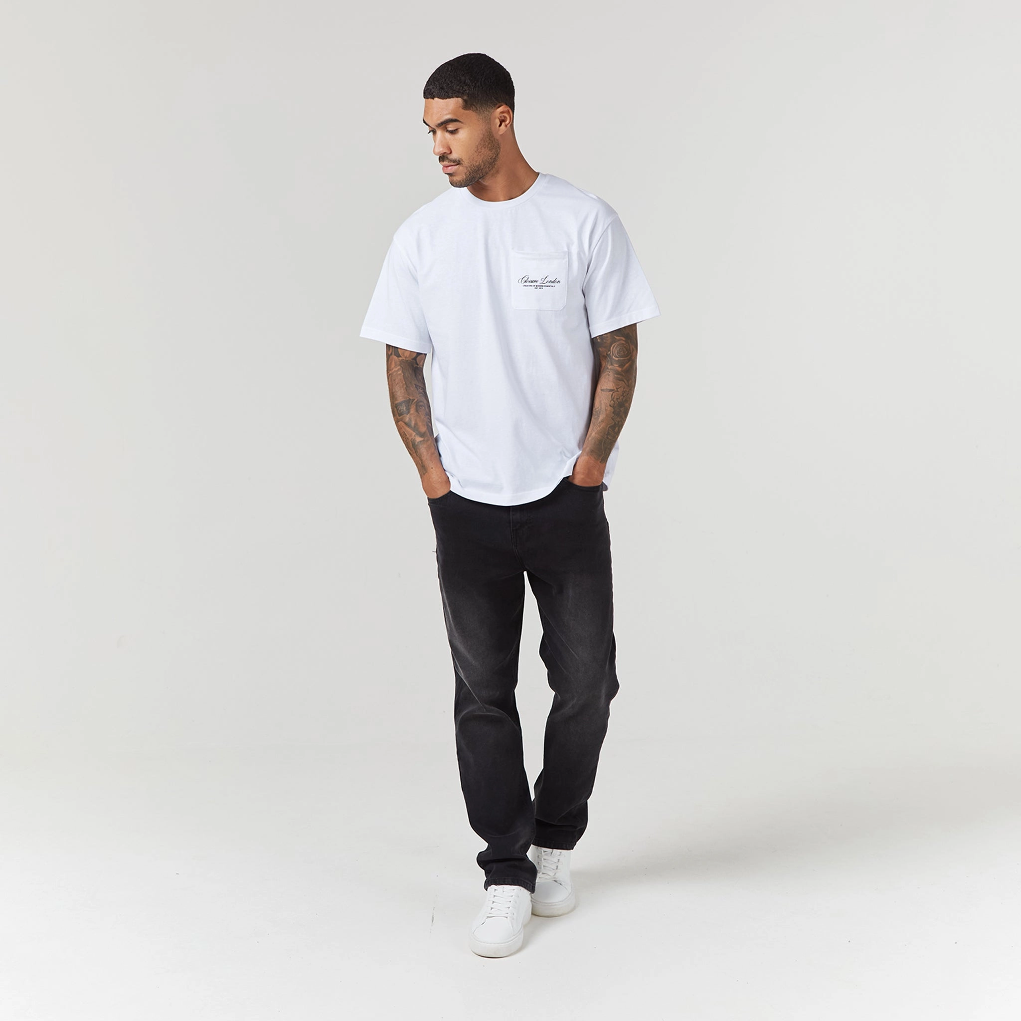 Script Logo Pocket T-Shirt | White
