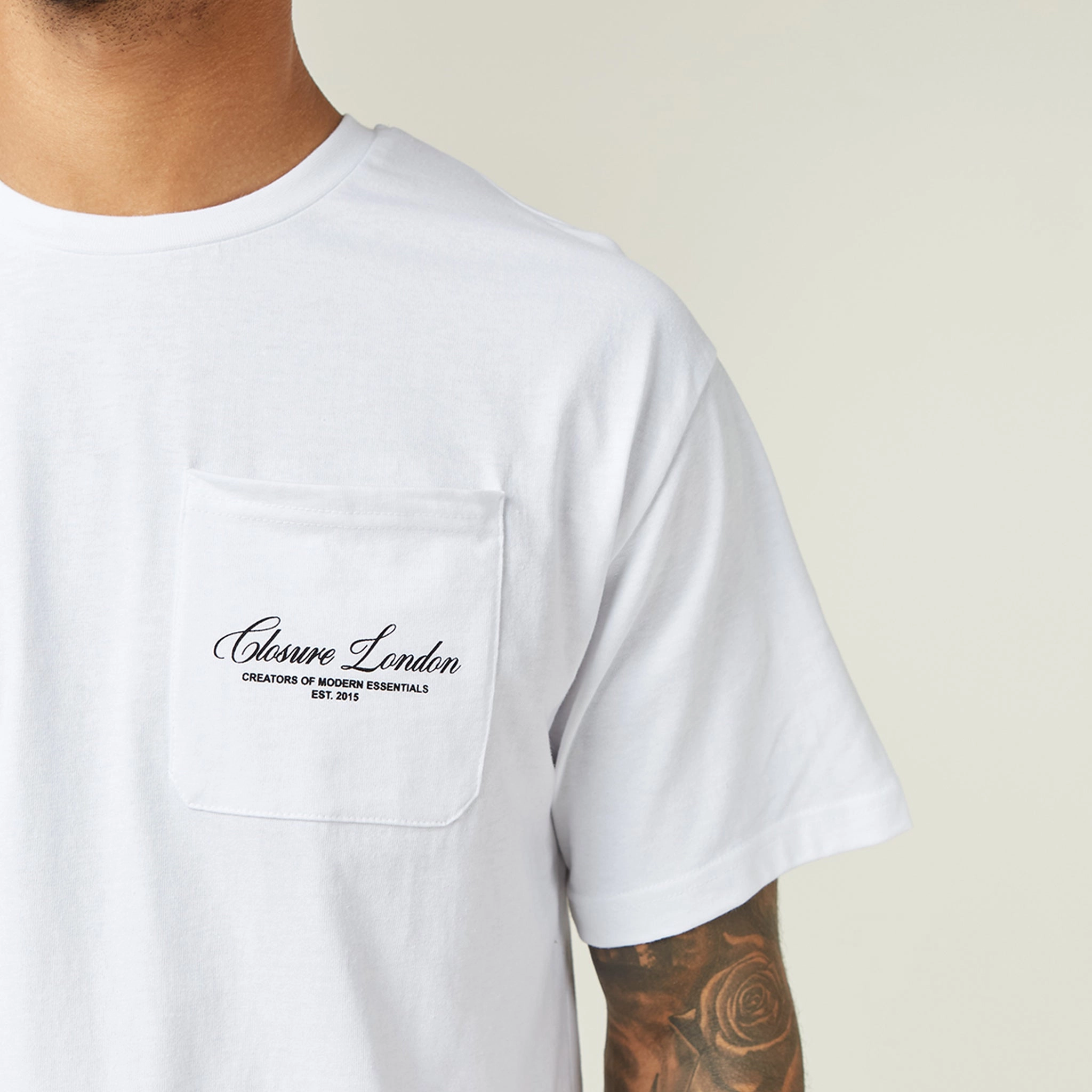 Script Logo Pocket T-Shirt | White