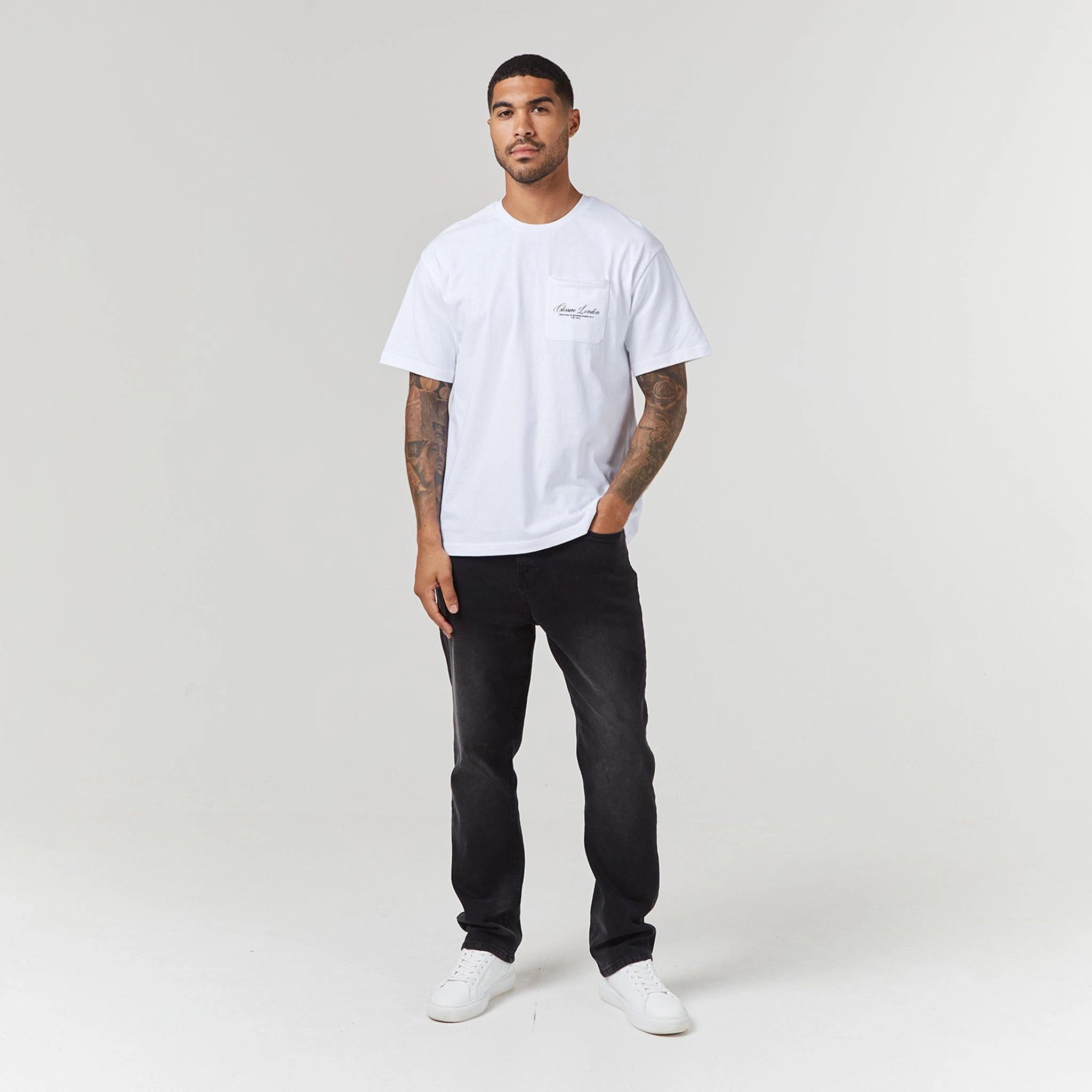 Script Logo Pocket T-Shirt | White