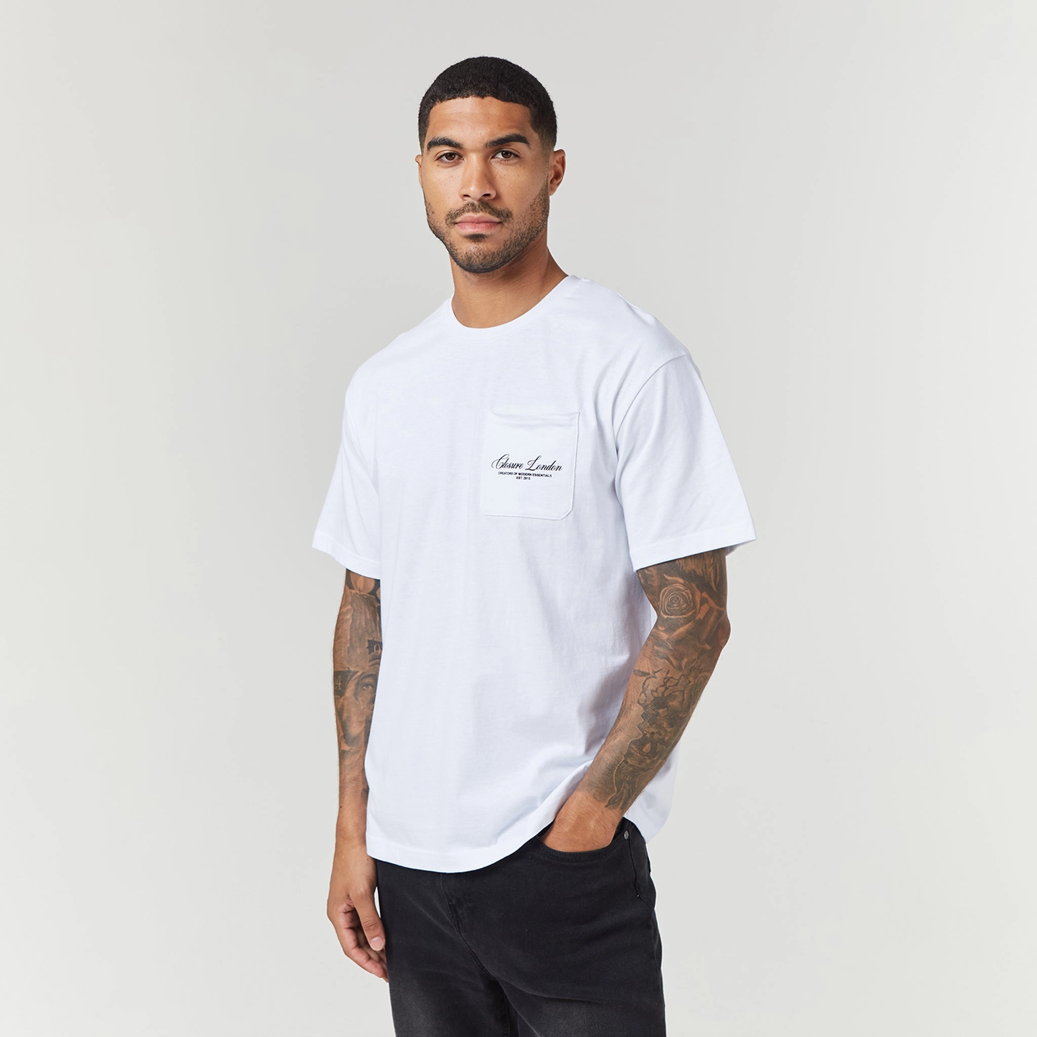 Script Logo Pocket T-Shirt | White