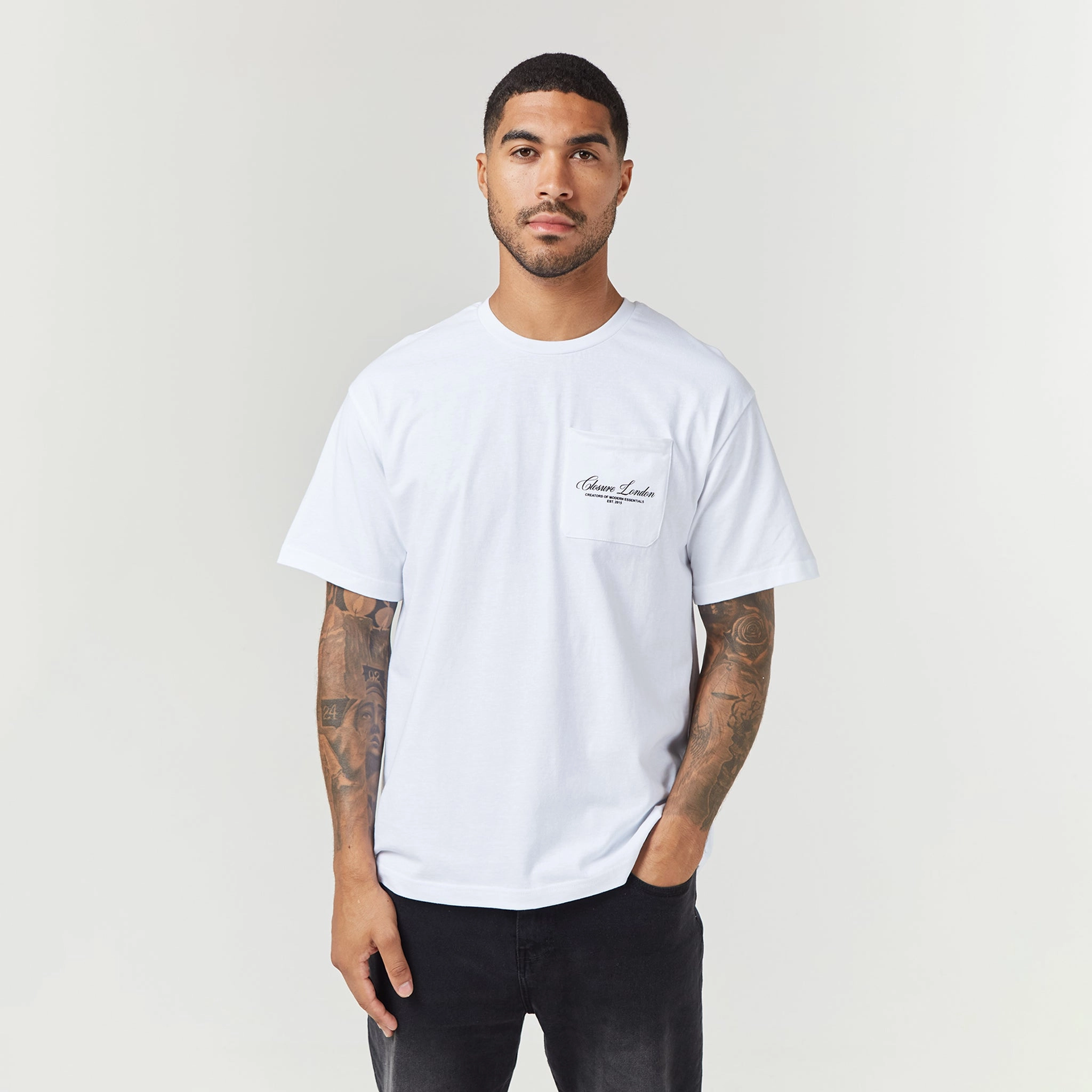 Script Logo Pocket T-Shirt | White