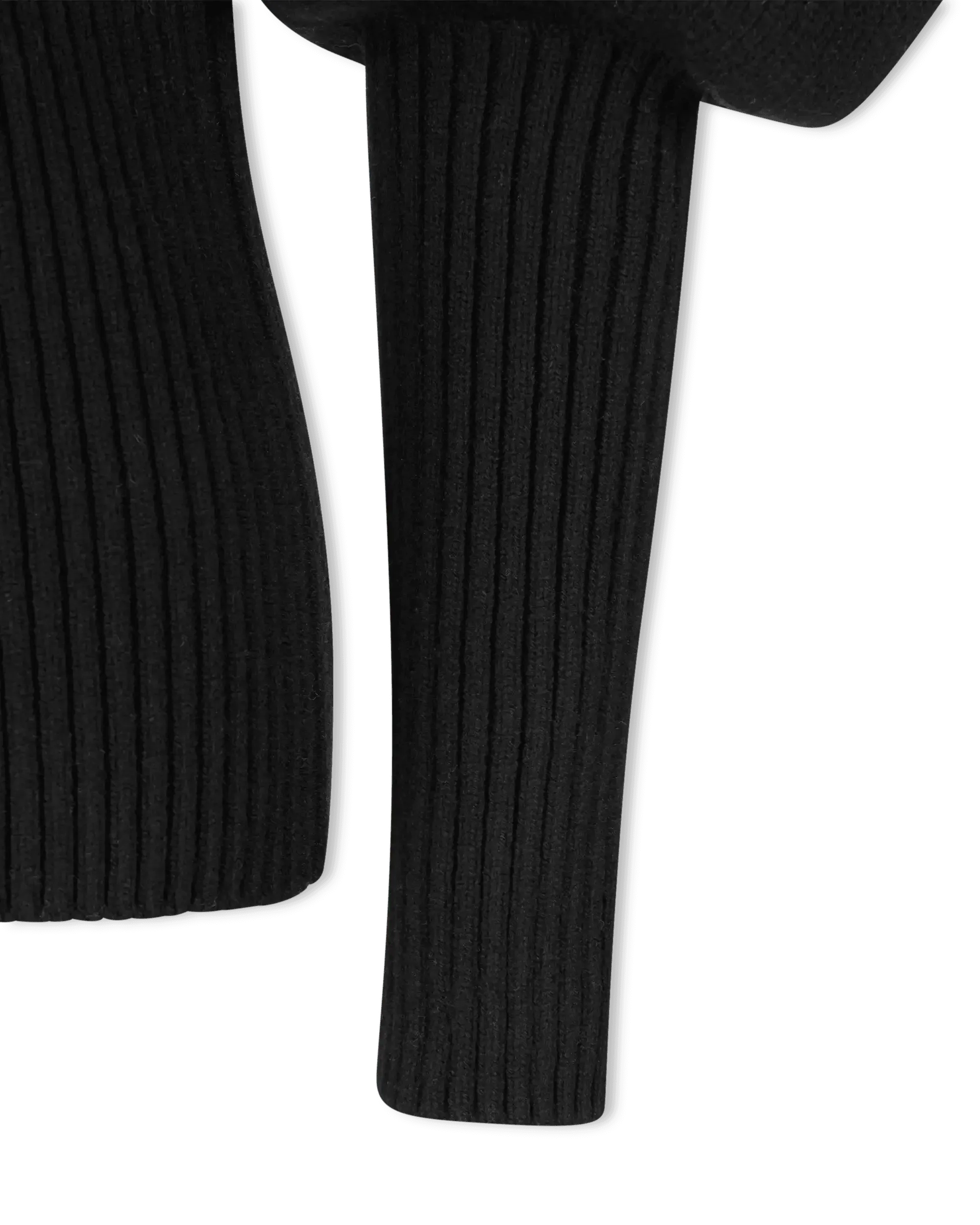 Shetland Double Face Turtleneck Puffed Sleeve Sweater