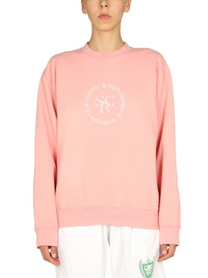 Sporty & Rich Logo Embroidered Crewneck Sweatshirt