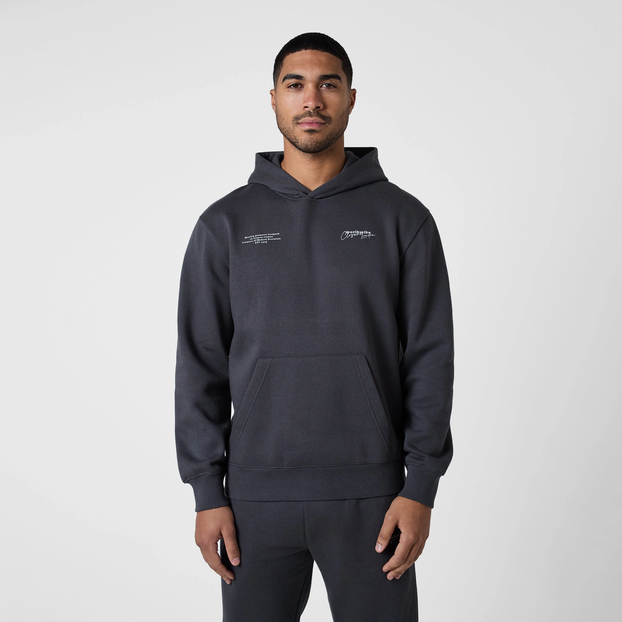 Stacked Varsity Tracksuit | Charcoal