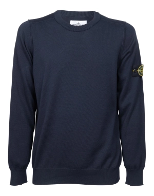 Stone Island Logo Patch Crewneck Knitted Jumper