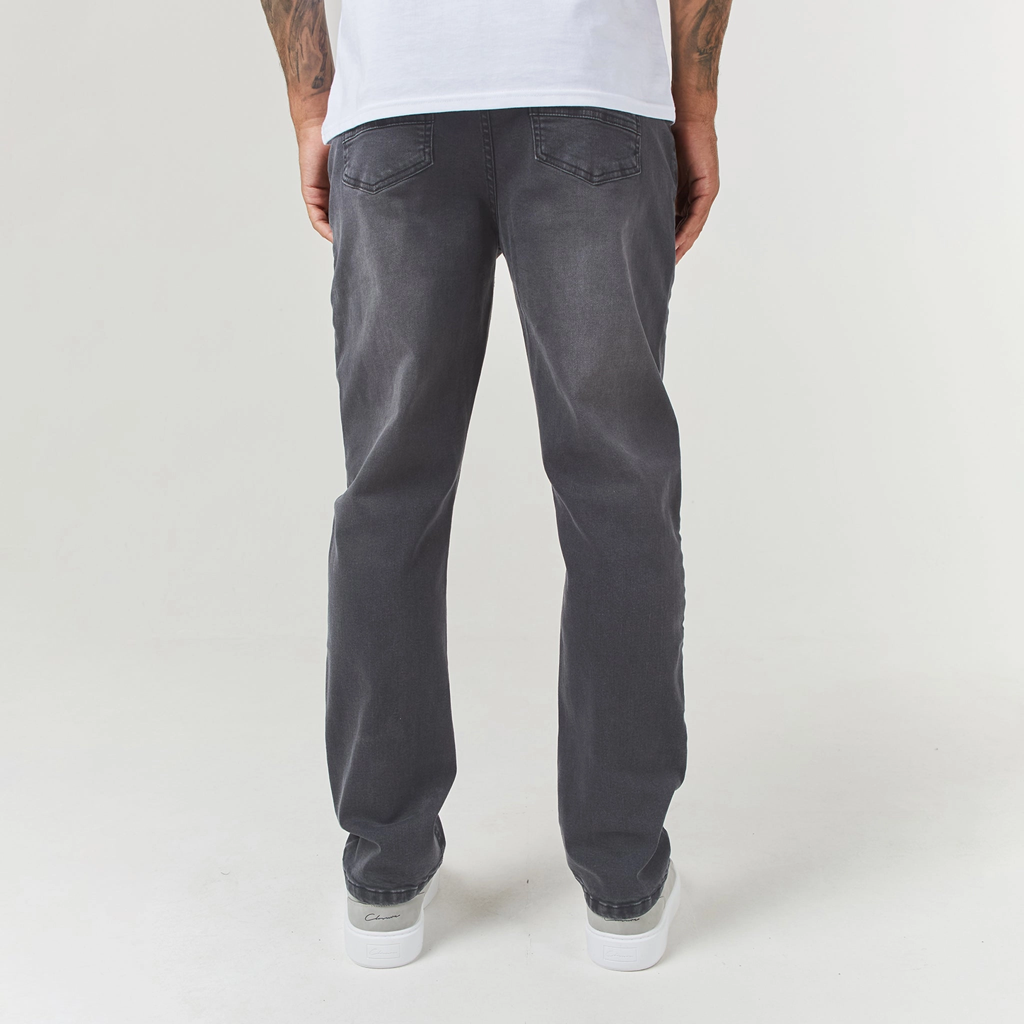 Straight Leg Denim Jean | Grey Wash