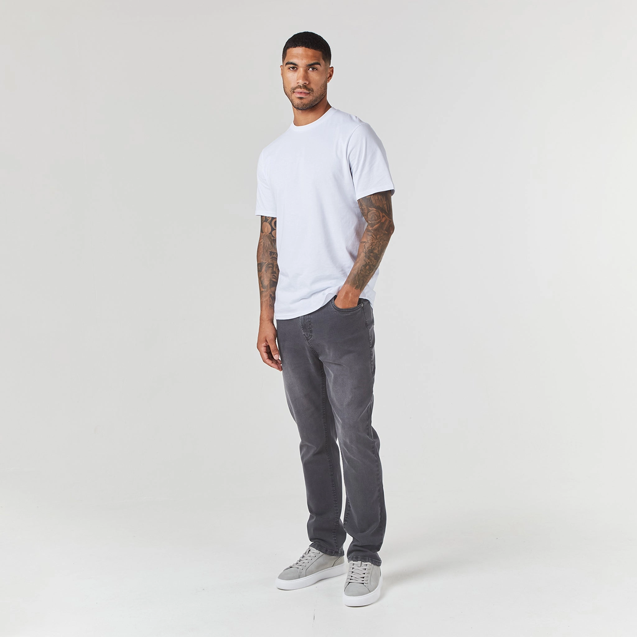 Straight Leg Denim Jean | Grey Wash