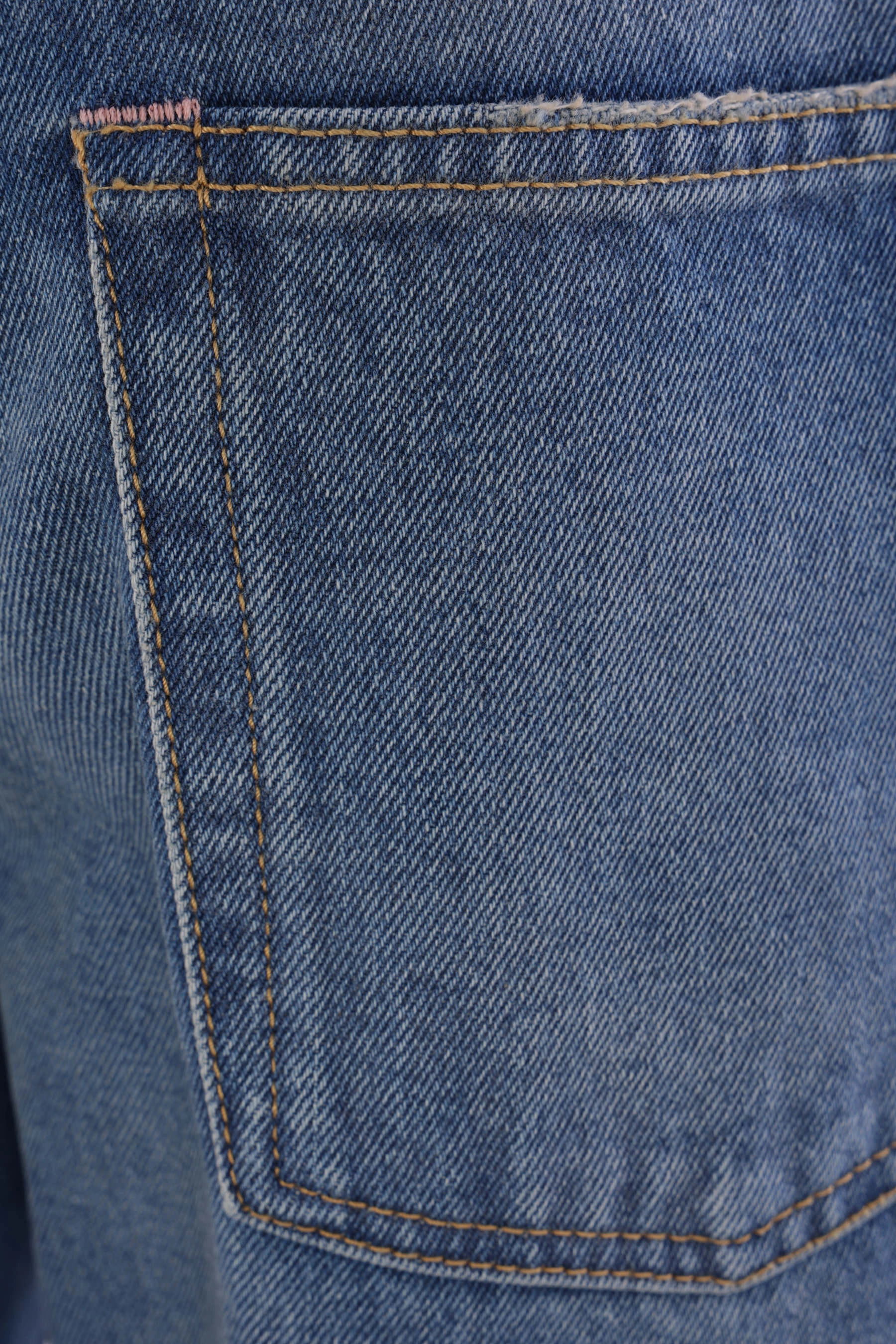 straight-leg denim jeans
