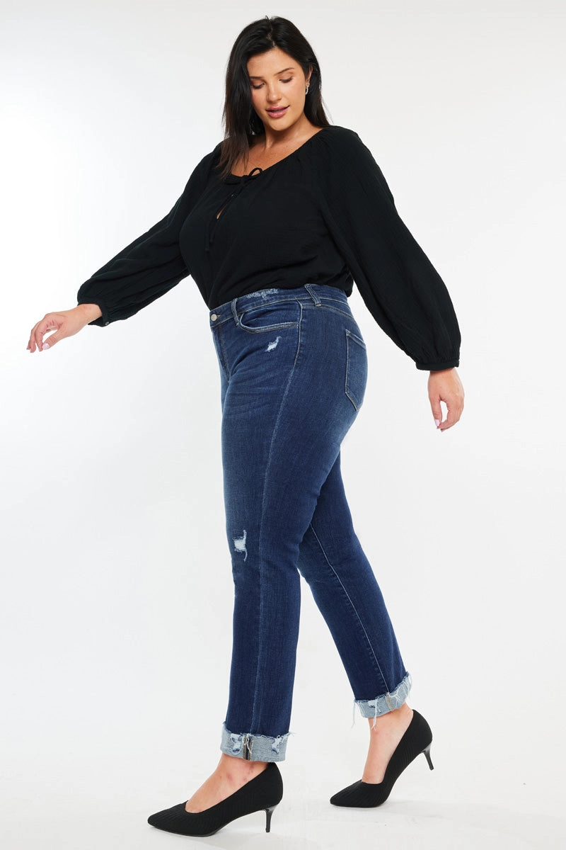 Sydney Essentials Mid Rise Slim Straight Leg Jeans (Plus)