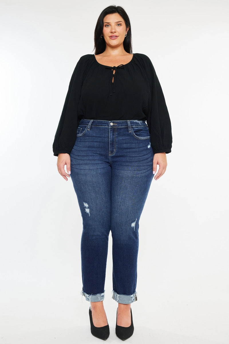 Sydney Essentials Mid Rise Slim Straight Leg Jeans (Plus)