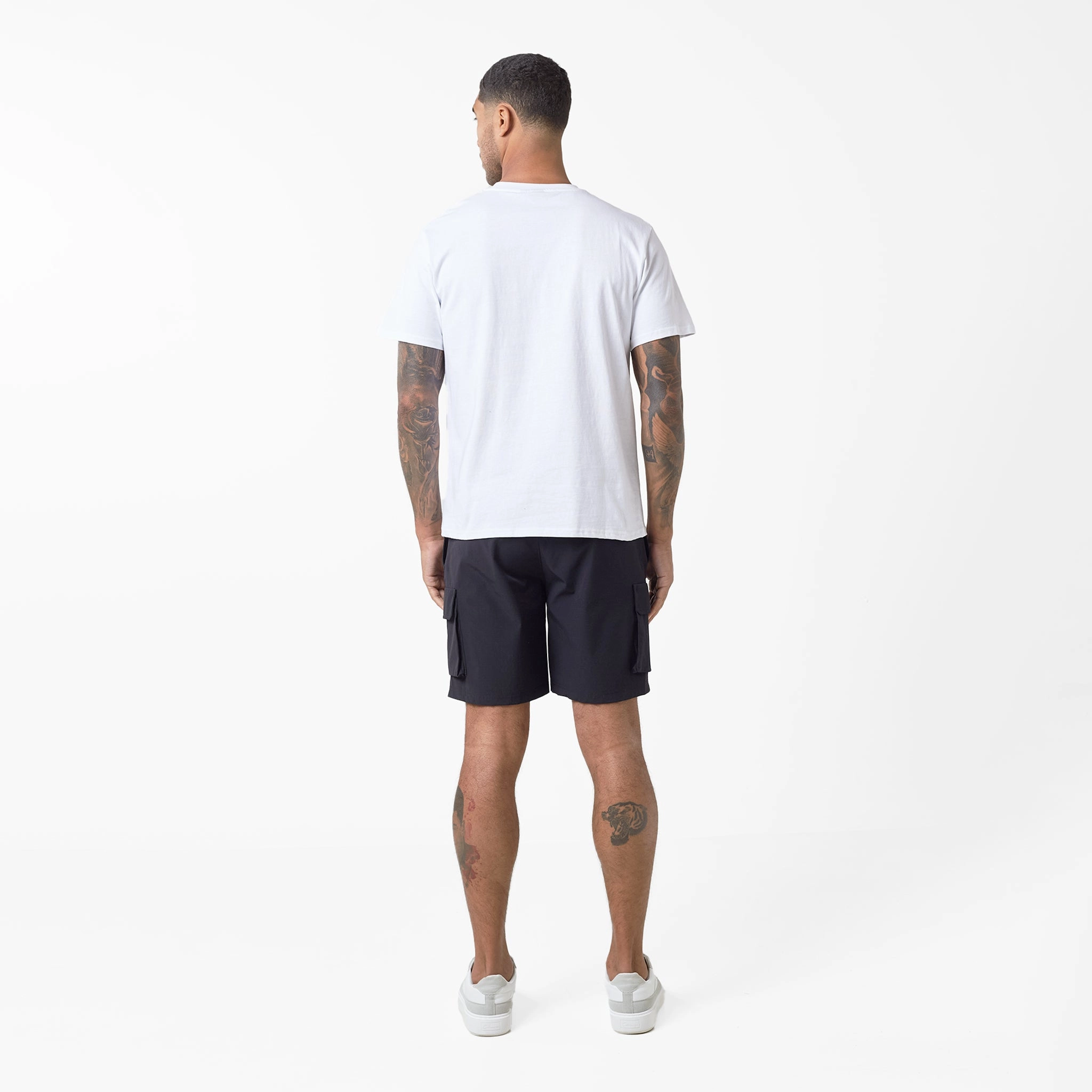 Tech Nylon Pocket T-Shirt | White Stone