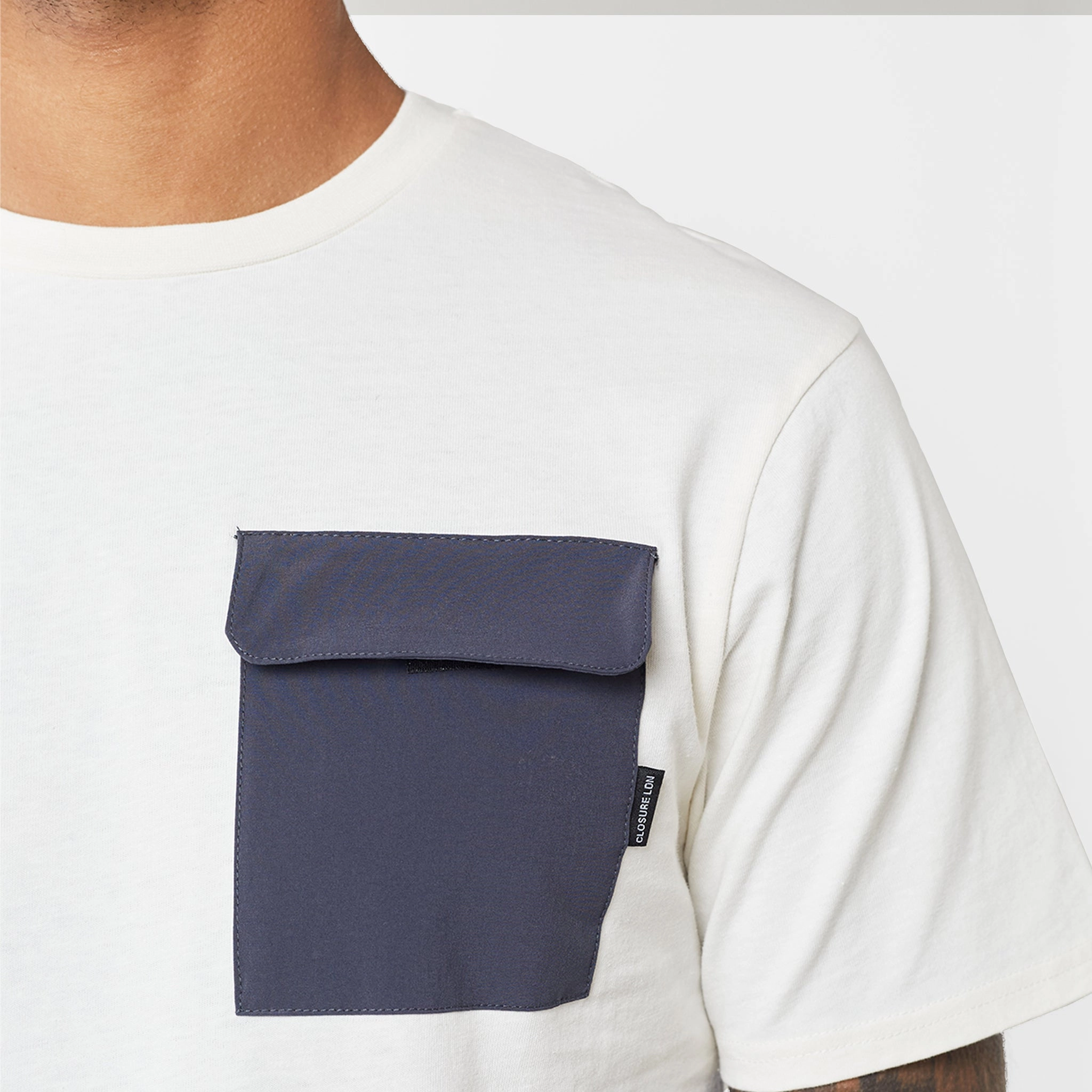 Tech Pocket Twinset | Off White Charcoal