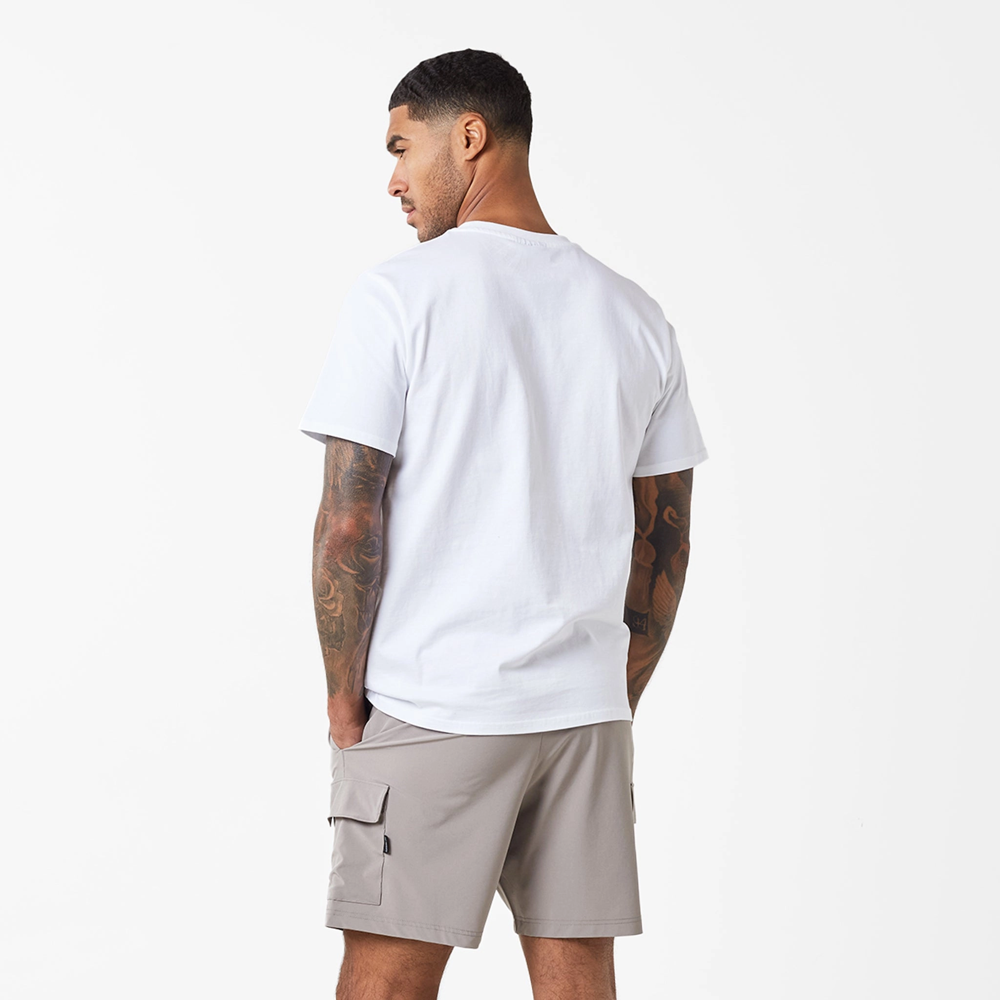 Tech Pocket Twinset | White Stone
