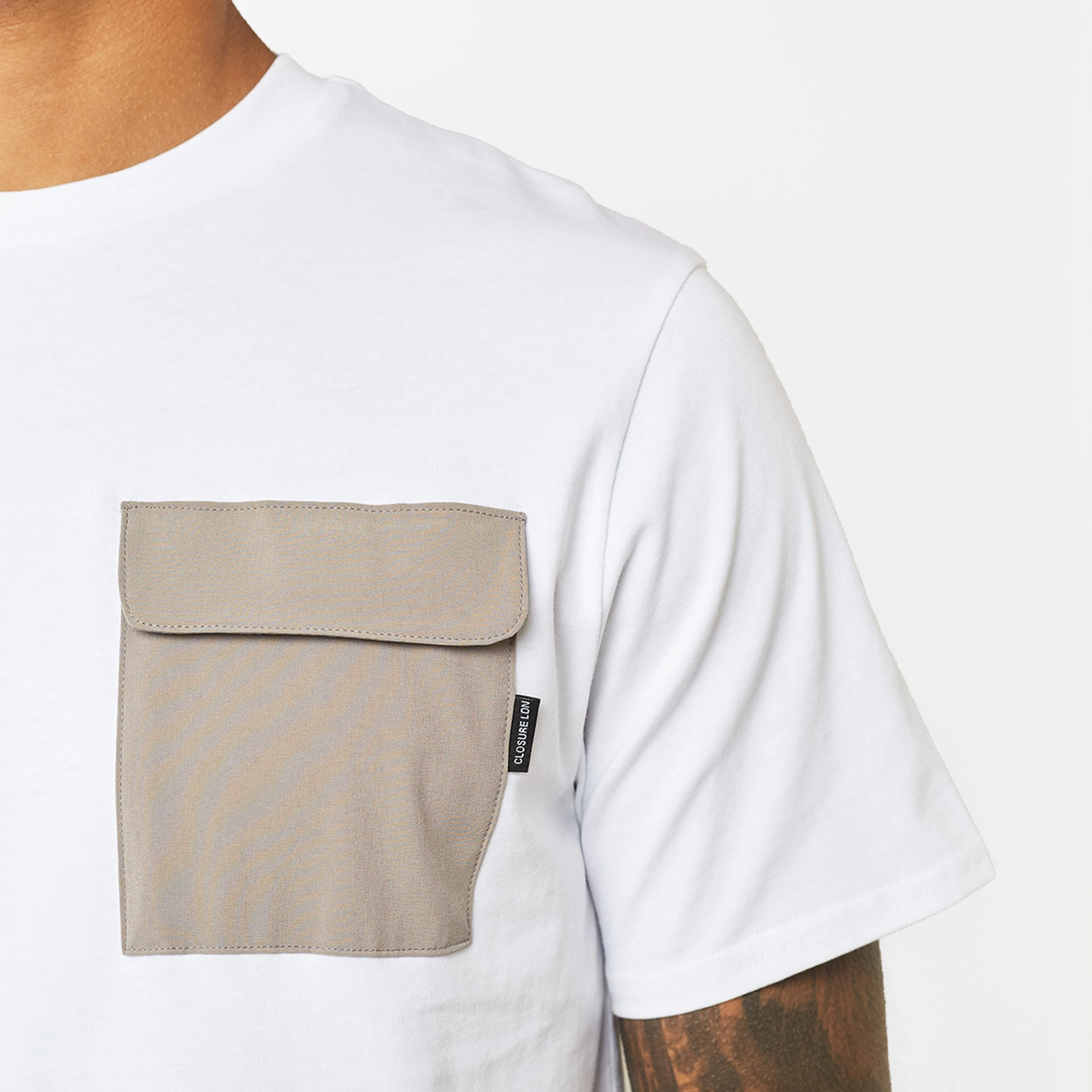 Tech Pocket Twinset | White Stone