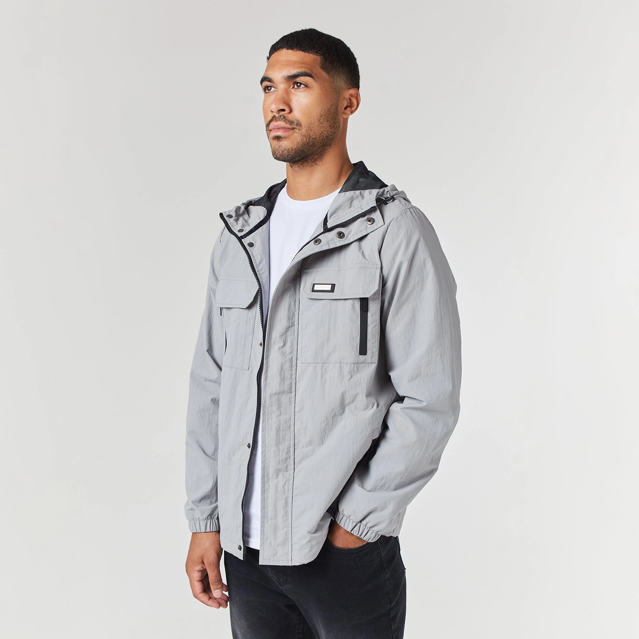 Tech Utility Jacket | Ice Grey
