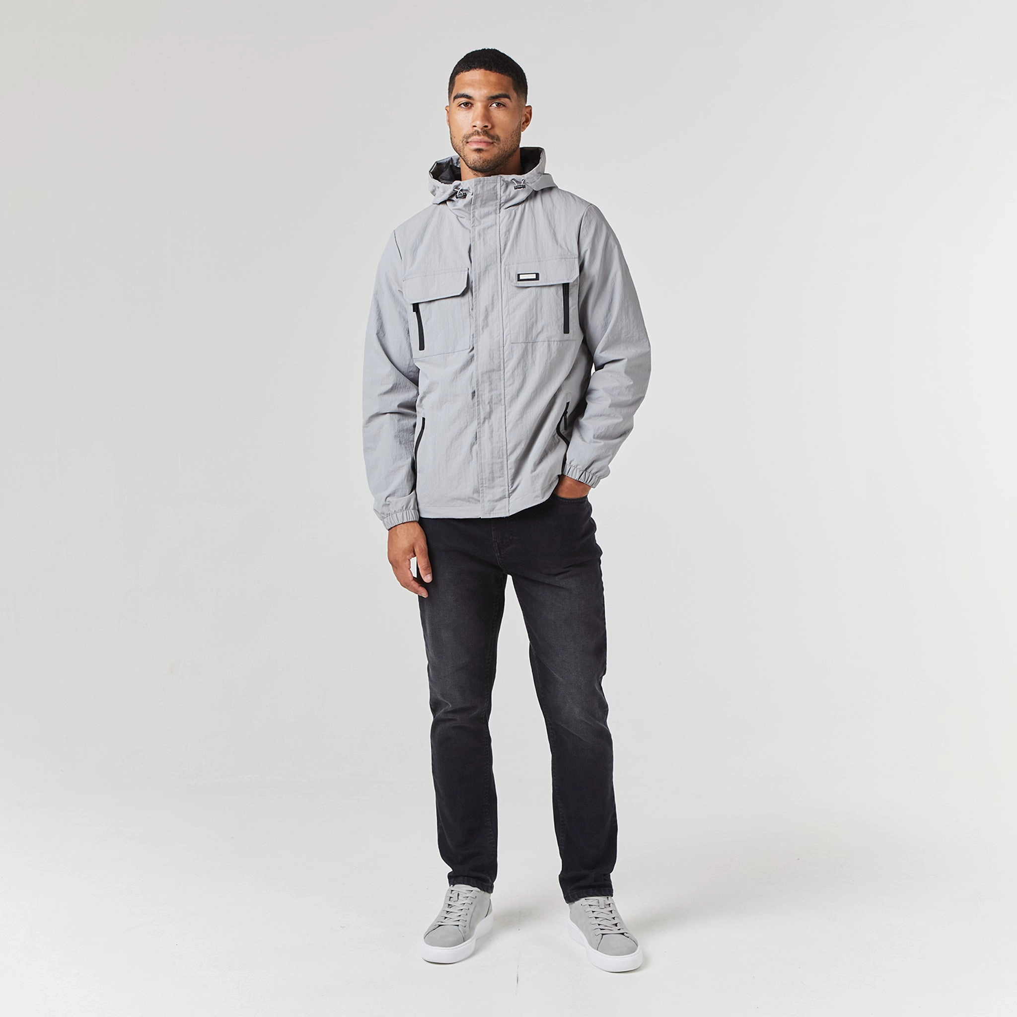 Tech Utility Jacket | Ice Grey